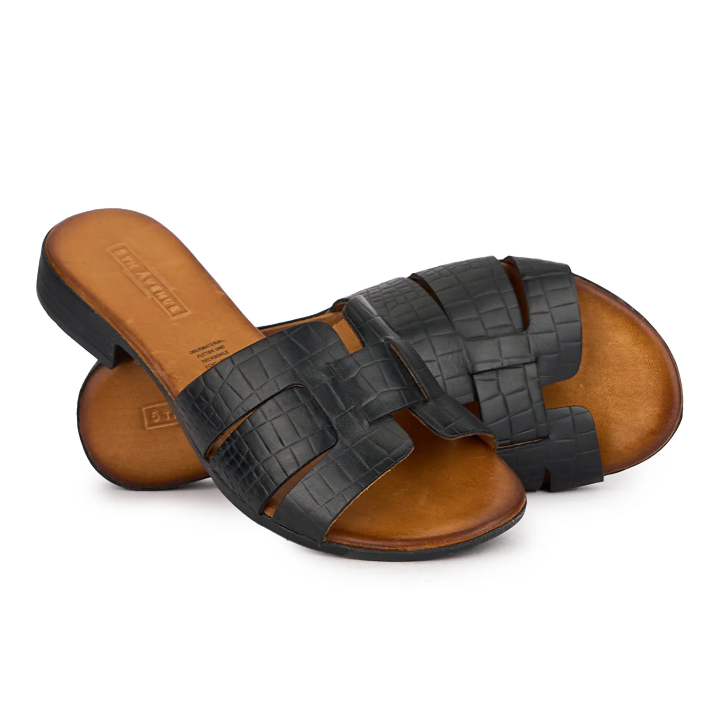 Papuc dama din piele naturala neagra 16398 - Image 3