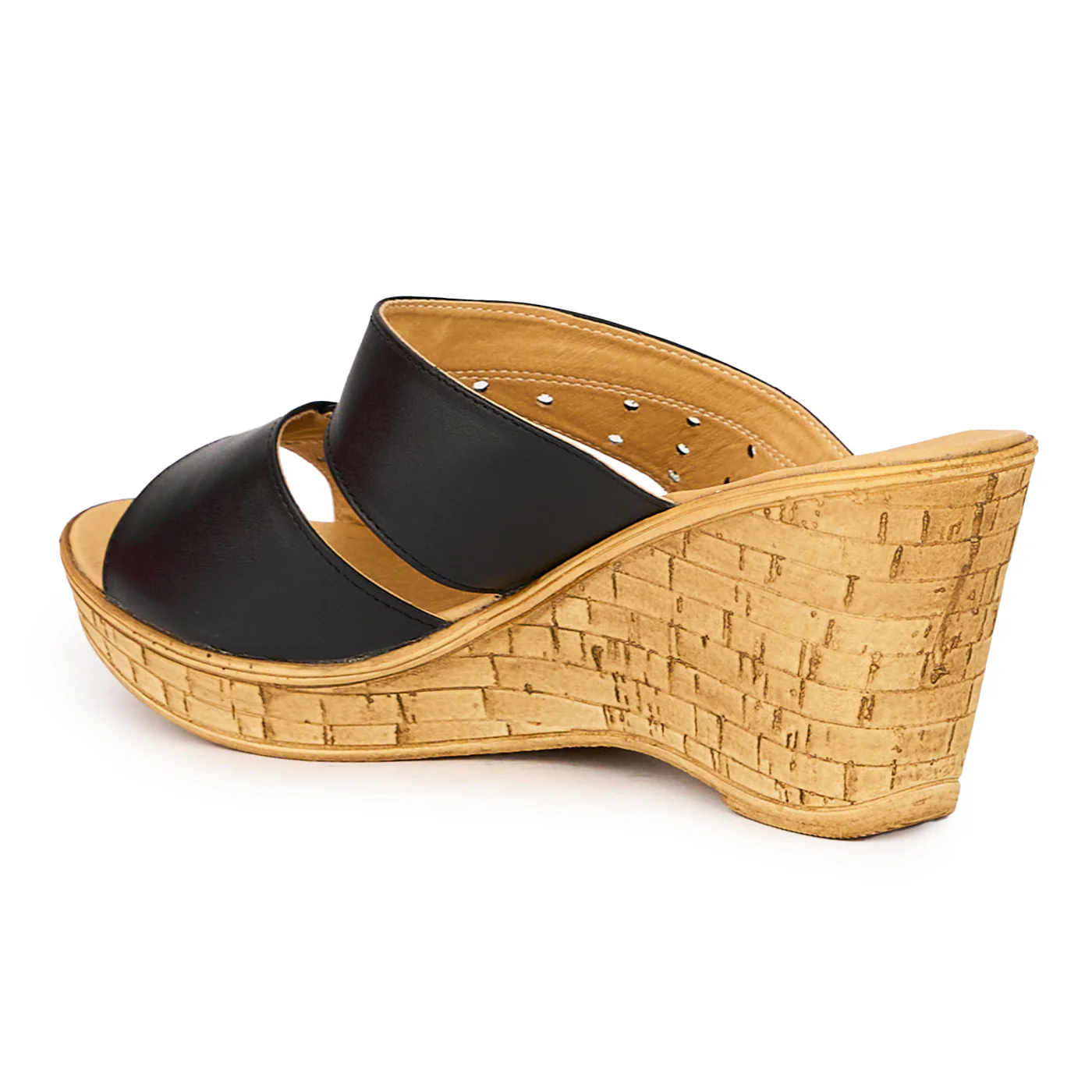 Papuc dama din piele naturala neagra cu platforma 8.5 cm 16181 - Image 2