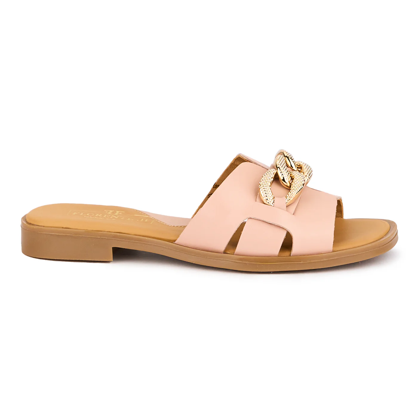 Papuc dama din piele naturala roz-nude 16343 - Image 2