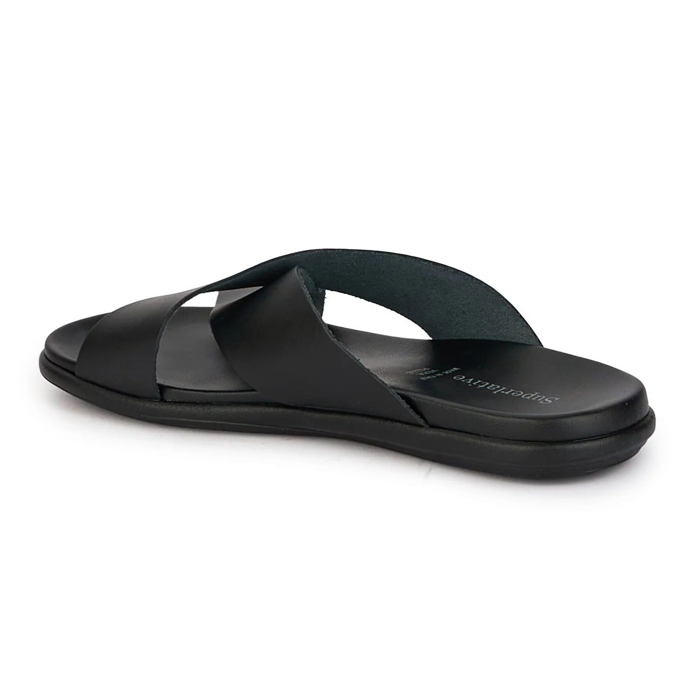 Papuci barbati din piele naturala neagra 7896 - Image 2