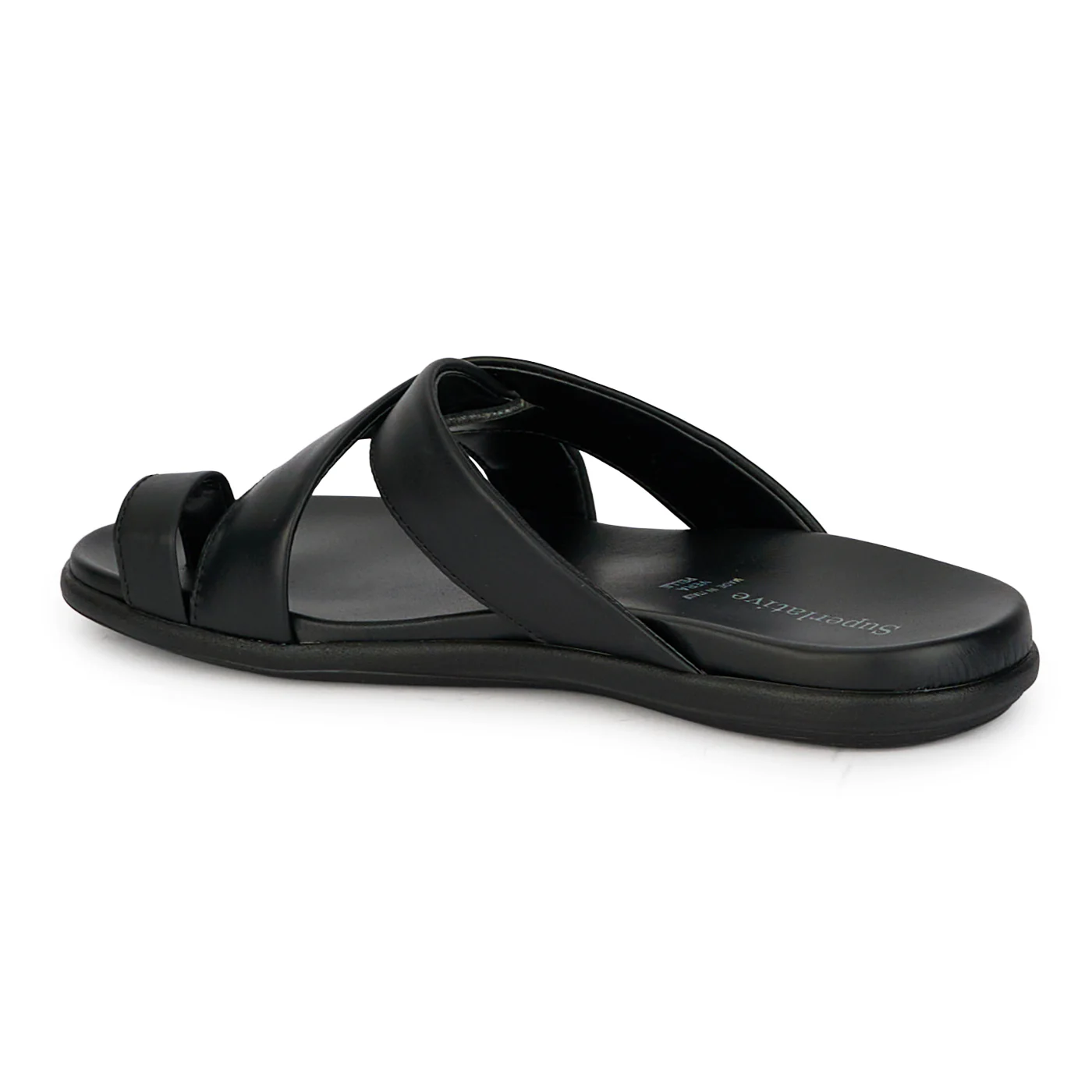 Papuci barbati din piele naturala neagra 7897 - Image 2