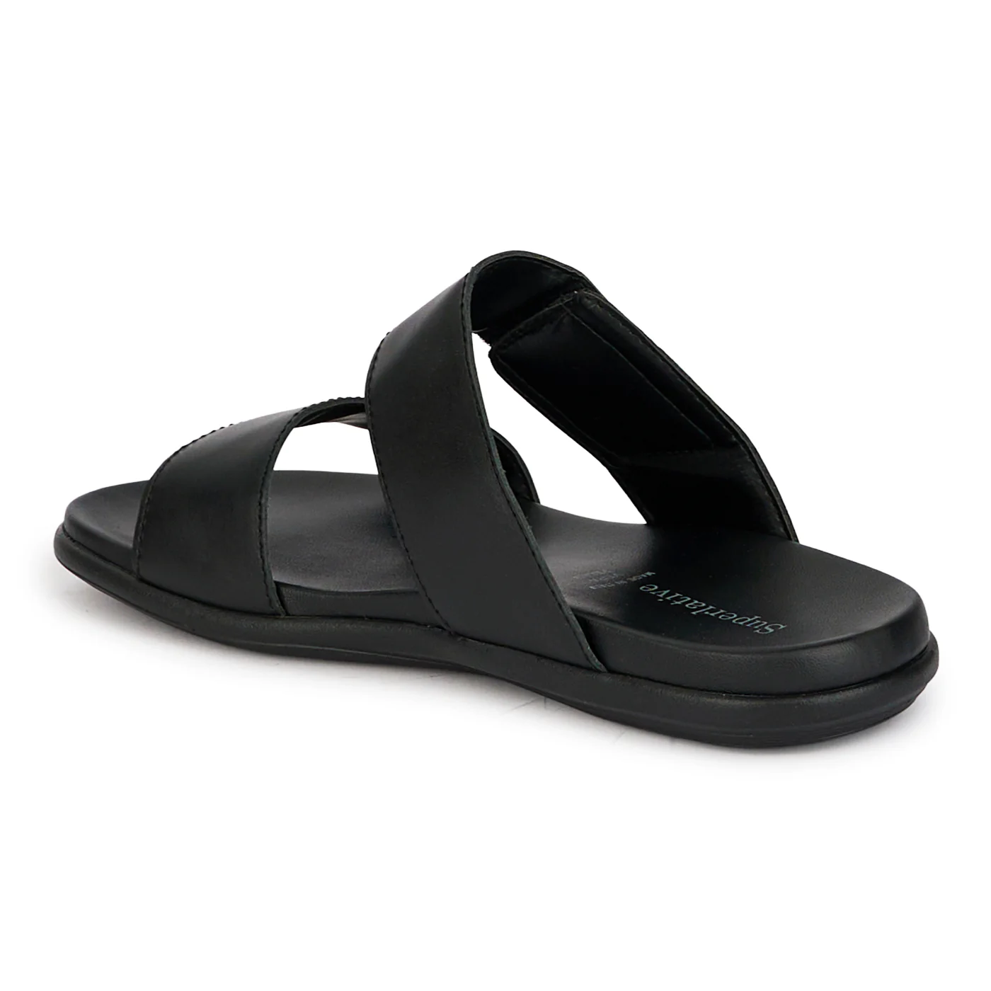 Papuci barbati din piele naturala neagra 7898 - Image 2