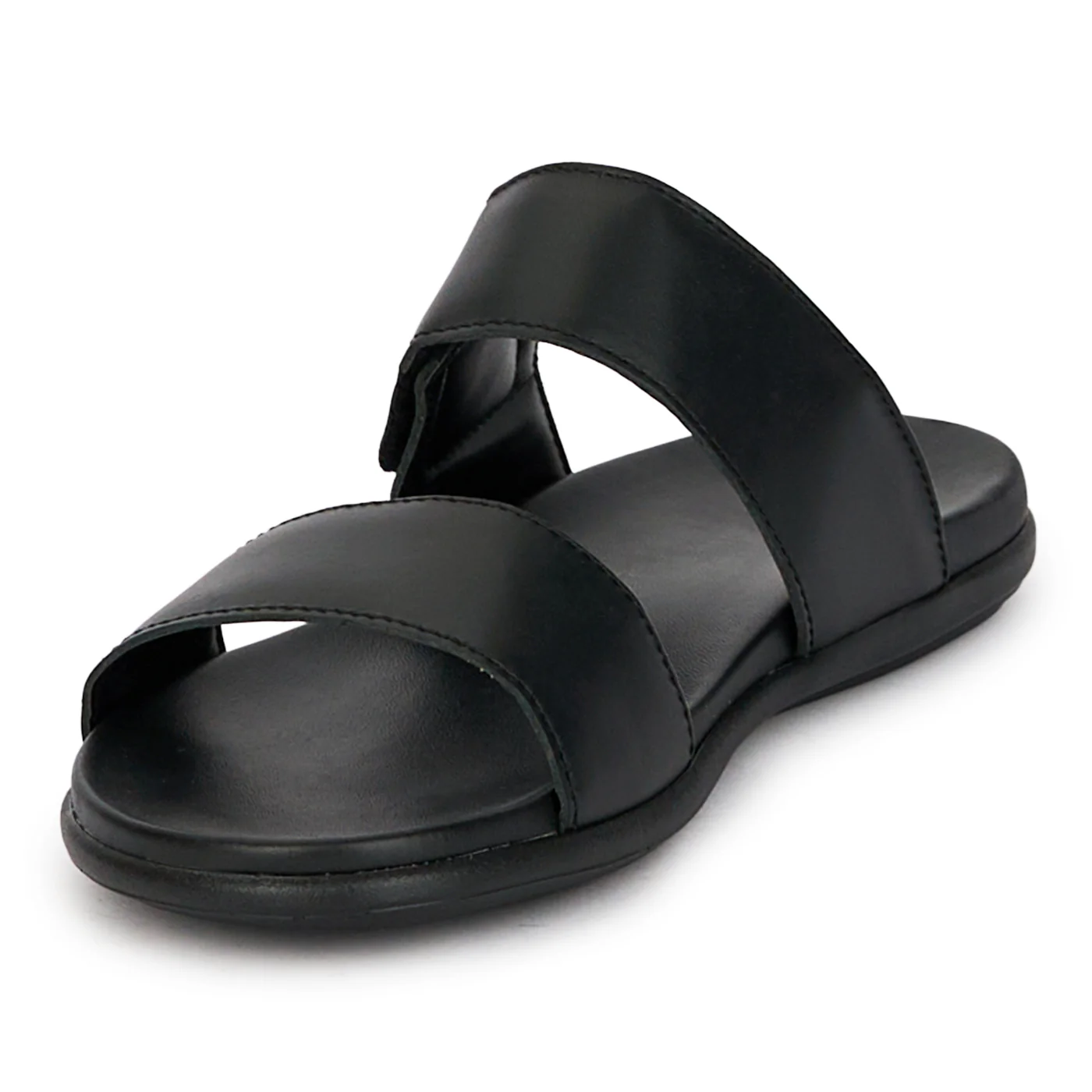Papuci barbati din piele naturala neagra 7898 - Image 3