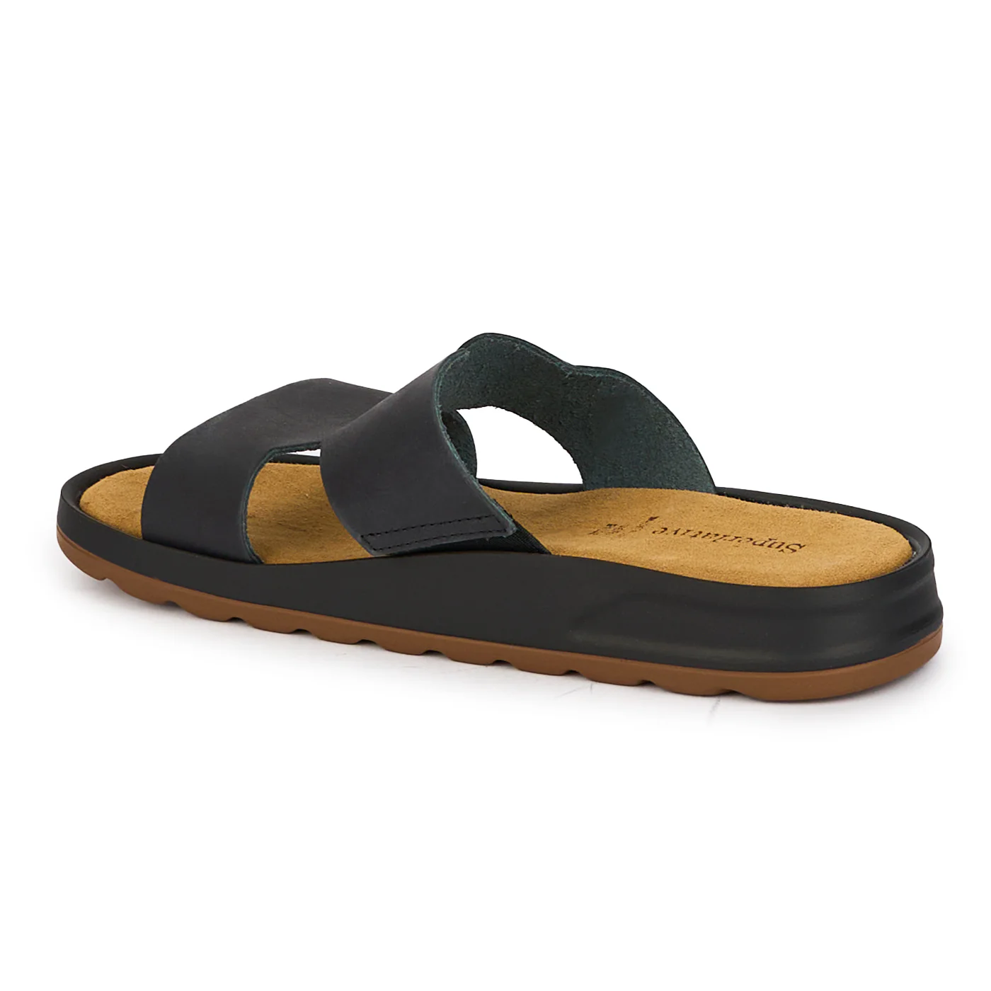 Papuci barbati din piele naturala neagra 7900 - Image 2