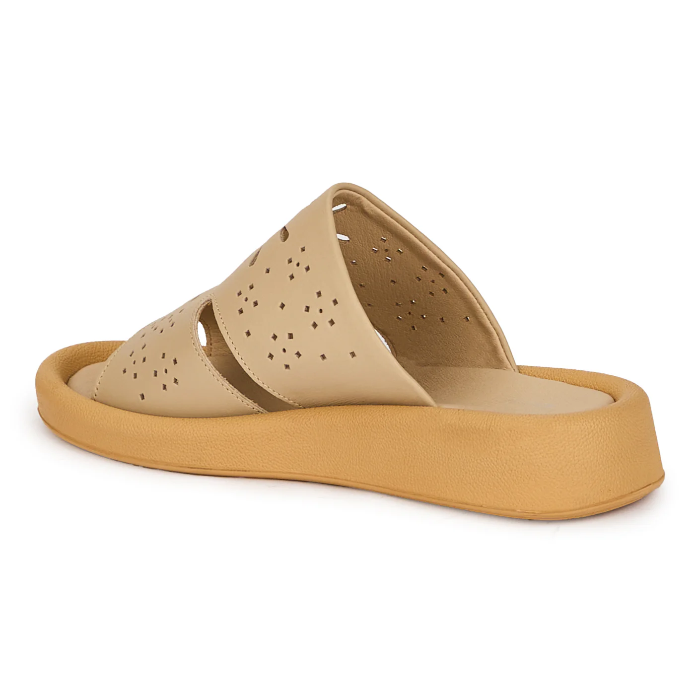 Papuci dama din piele naturala bej 18133 - Image 2