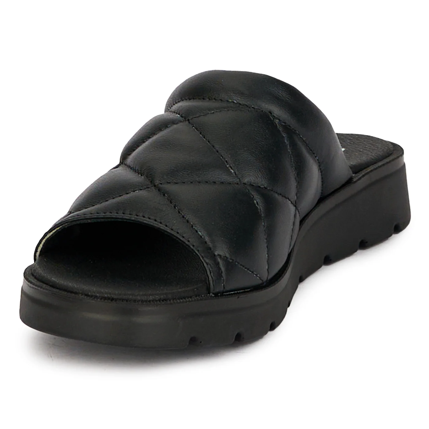 Papuci dama din piele naturala neagra 18129 - Image 3