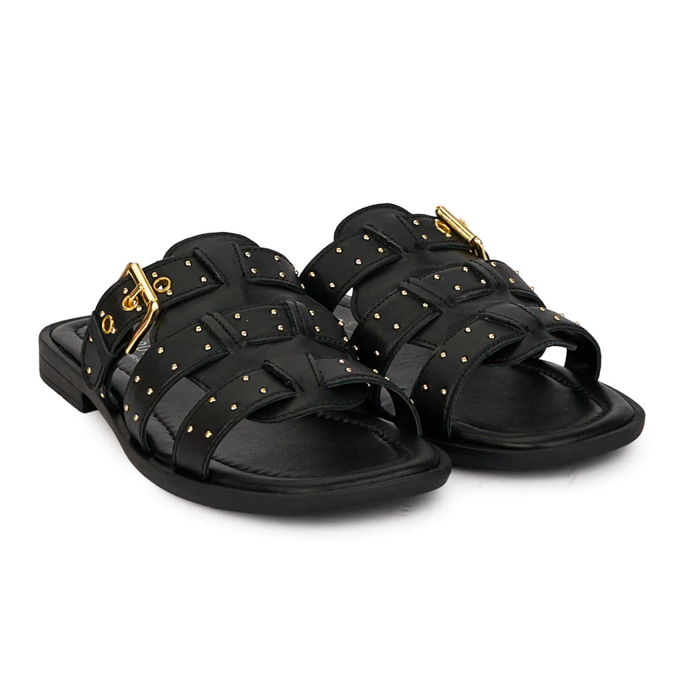 Papuci dama din piele naturala neagra 18416 - Image 4