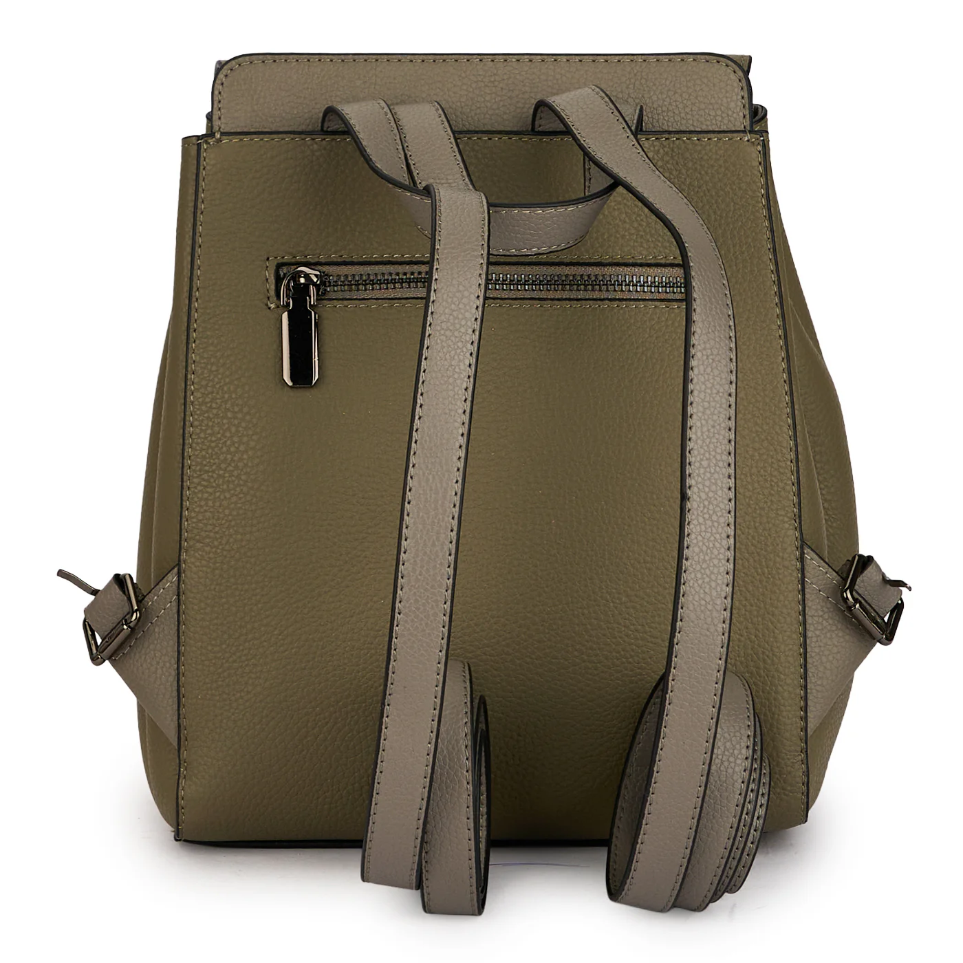 Rucsac din piele naturală gri 21617 - Image 3