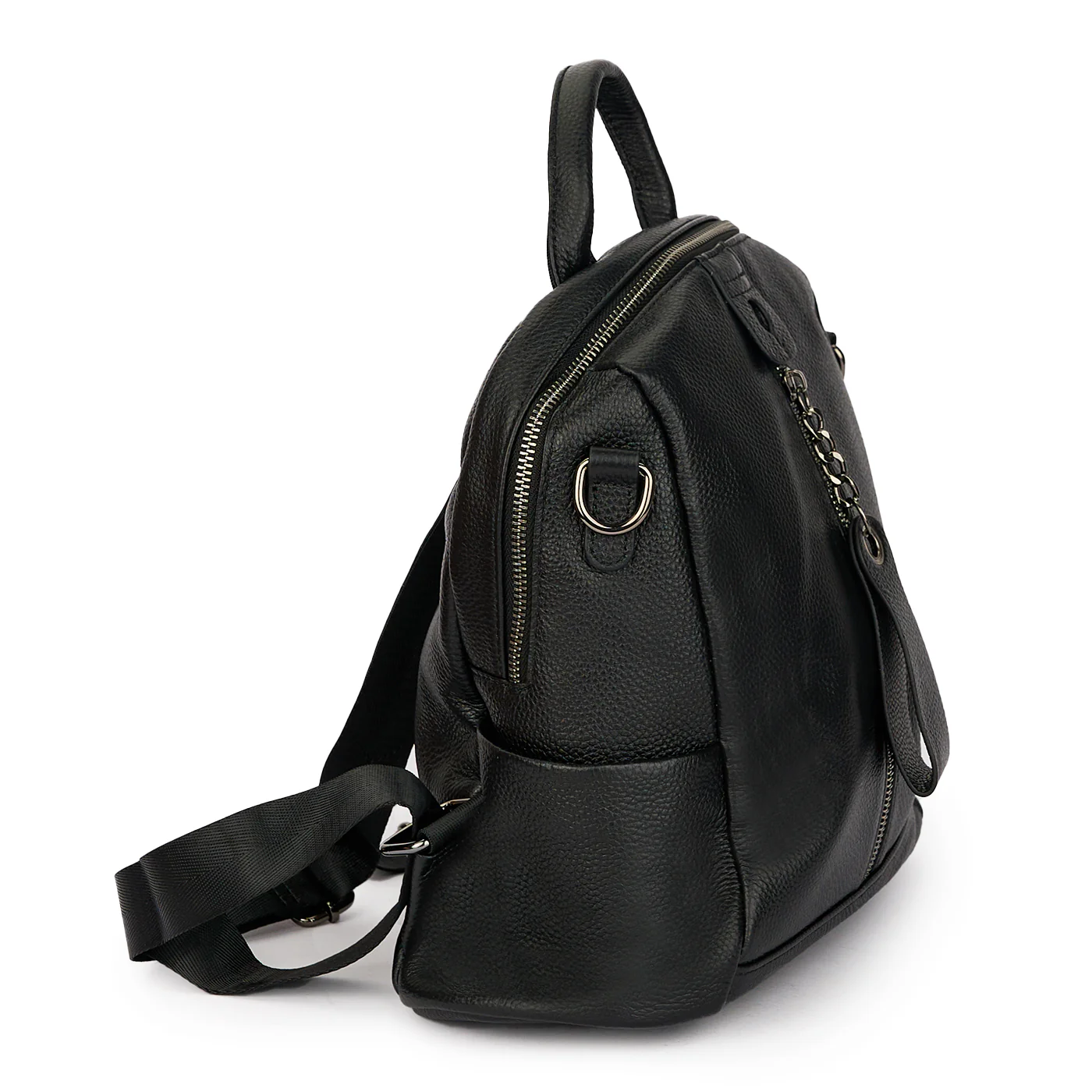 Rucsac din piele naturala neagra 21204 - Image 2