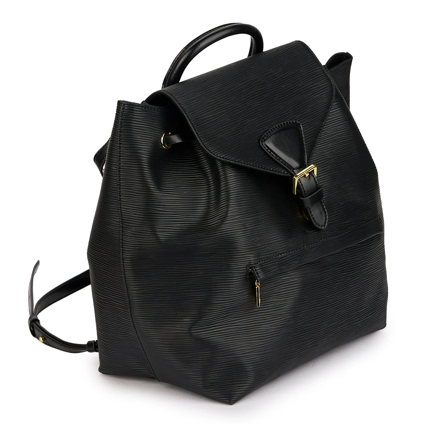 Rucsac din piele naturală neagra 21616 - Image 2