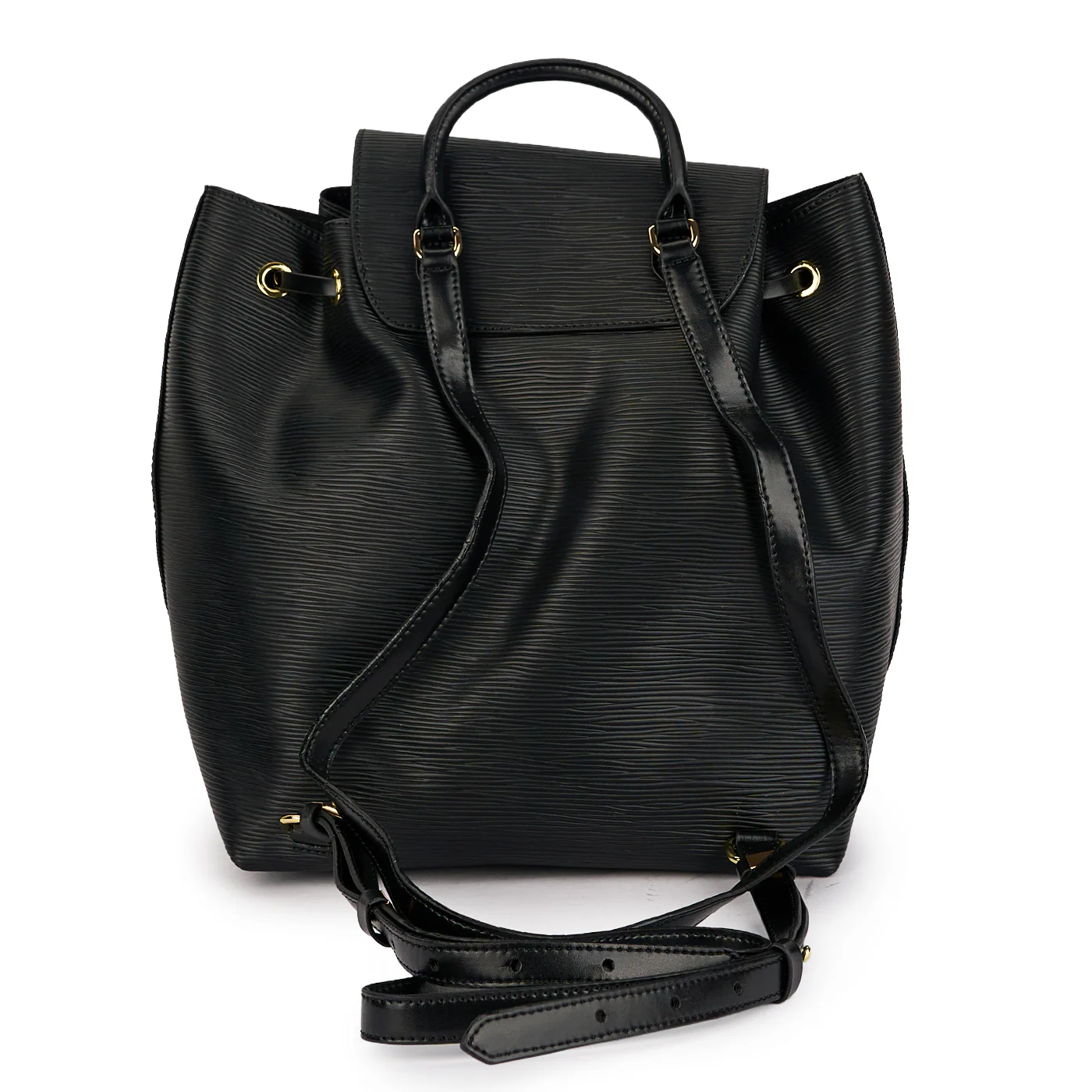 Rucsac din piele naturală neagra 21616 - Image 3