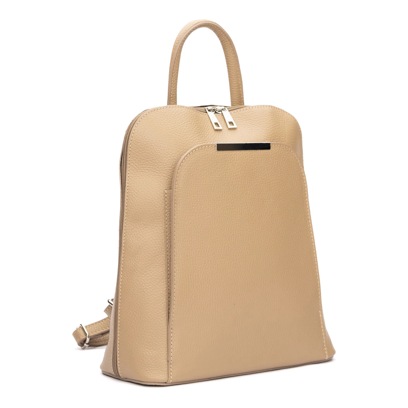 Rucsac elegant dama din piele naturala bej 11045 - Image 2