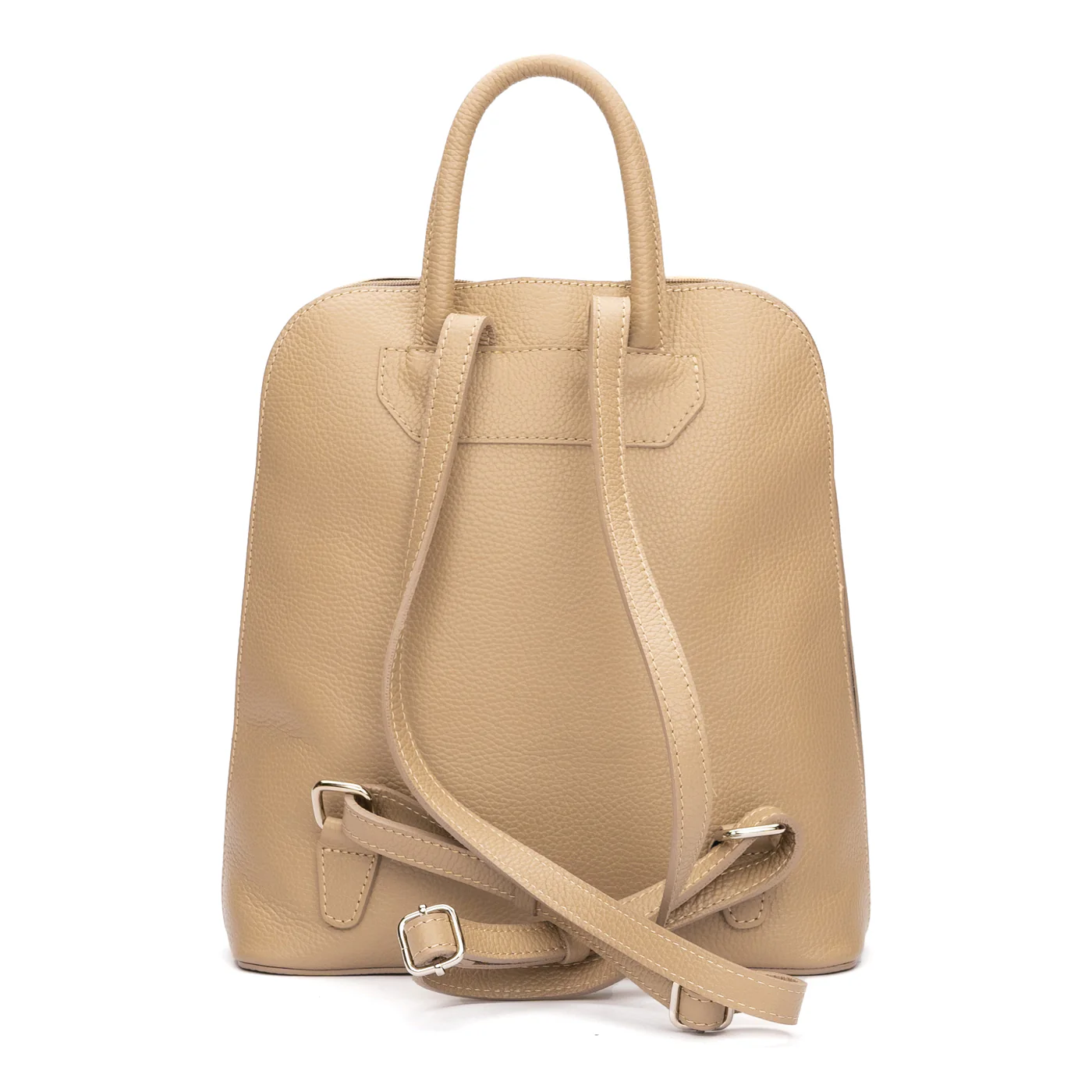 Rucsac elegant dama din piele naturala bej 11045 - Image 3