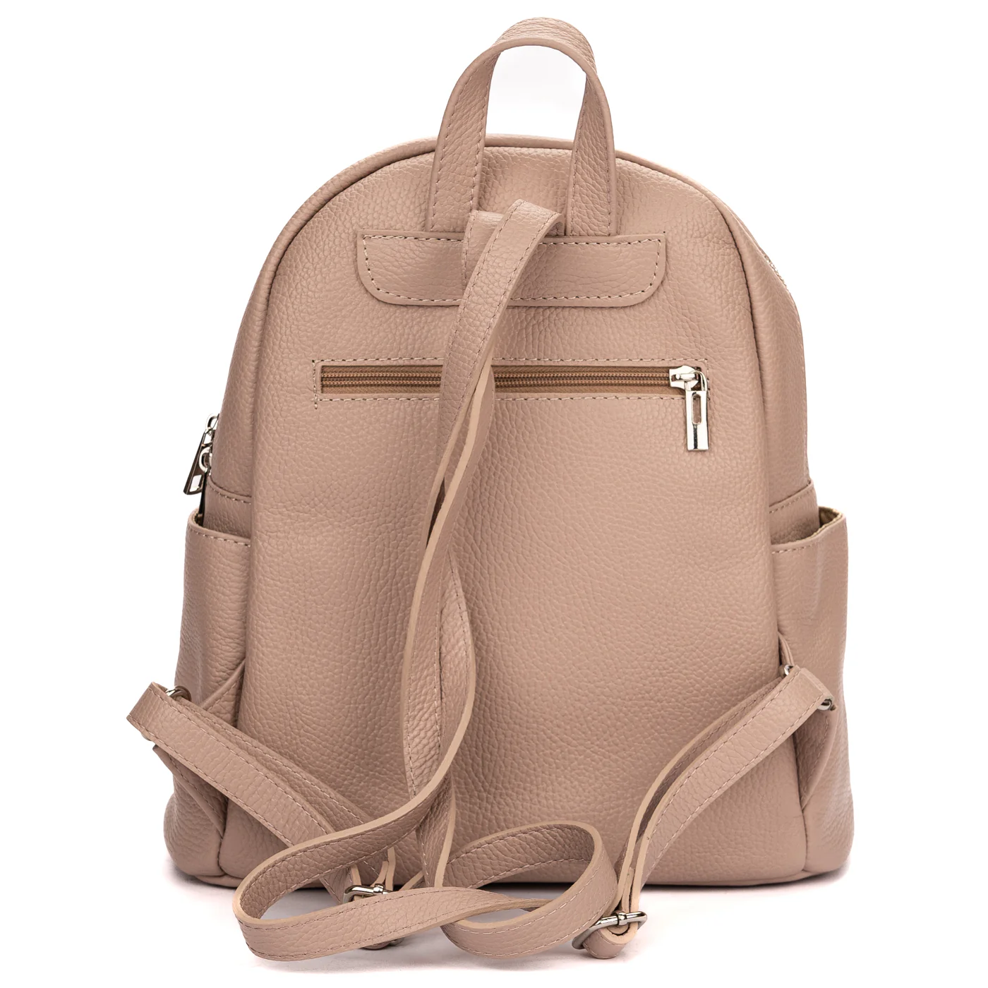 Rucsac elegant dama din piele naturala bej 11354 - Image 3