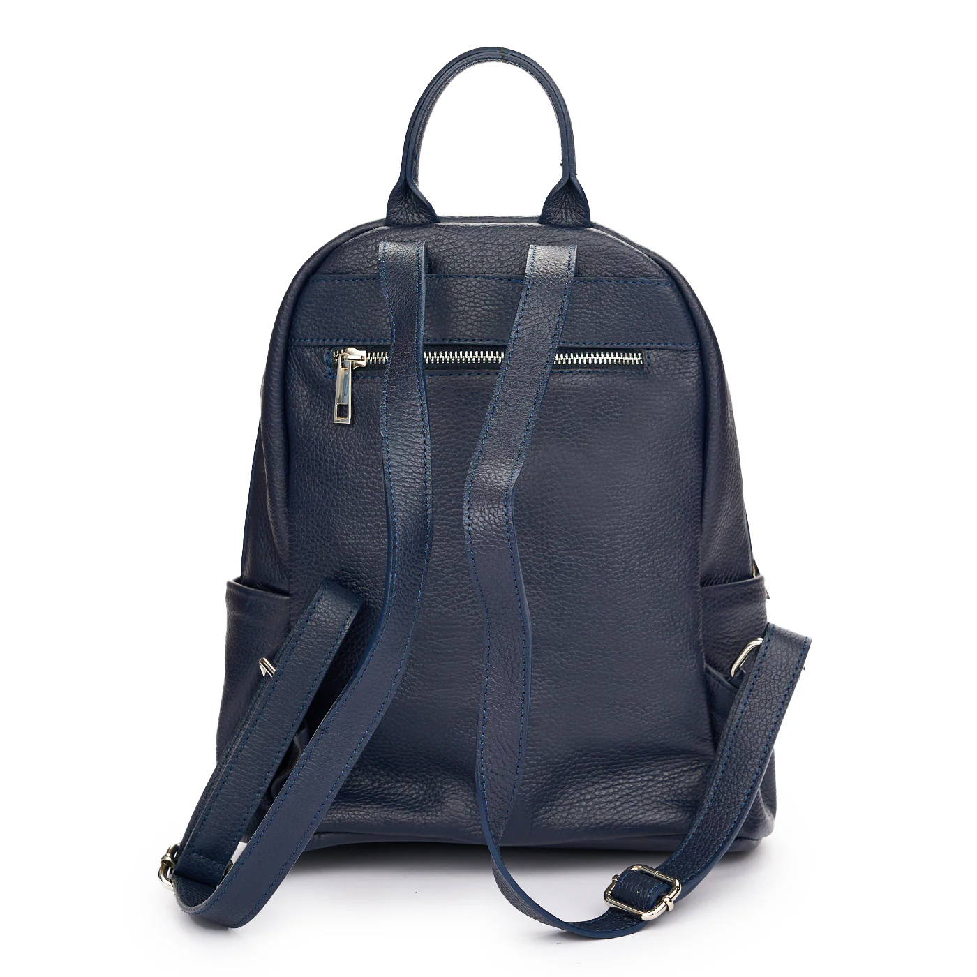 Rucsac elegant dama din piele naturala bleumarin 11294 - Image 3