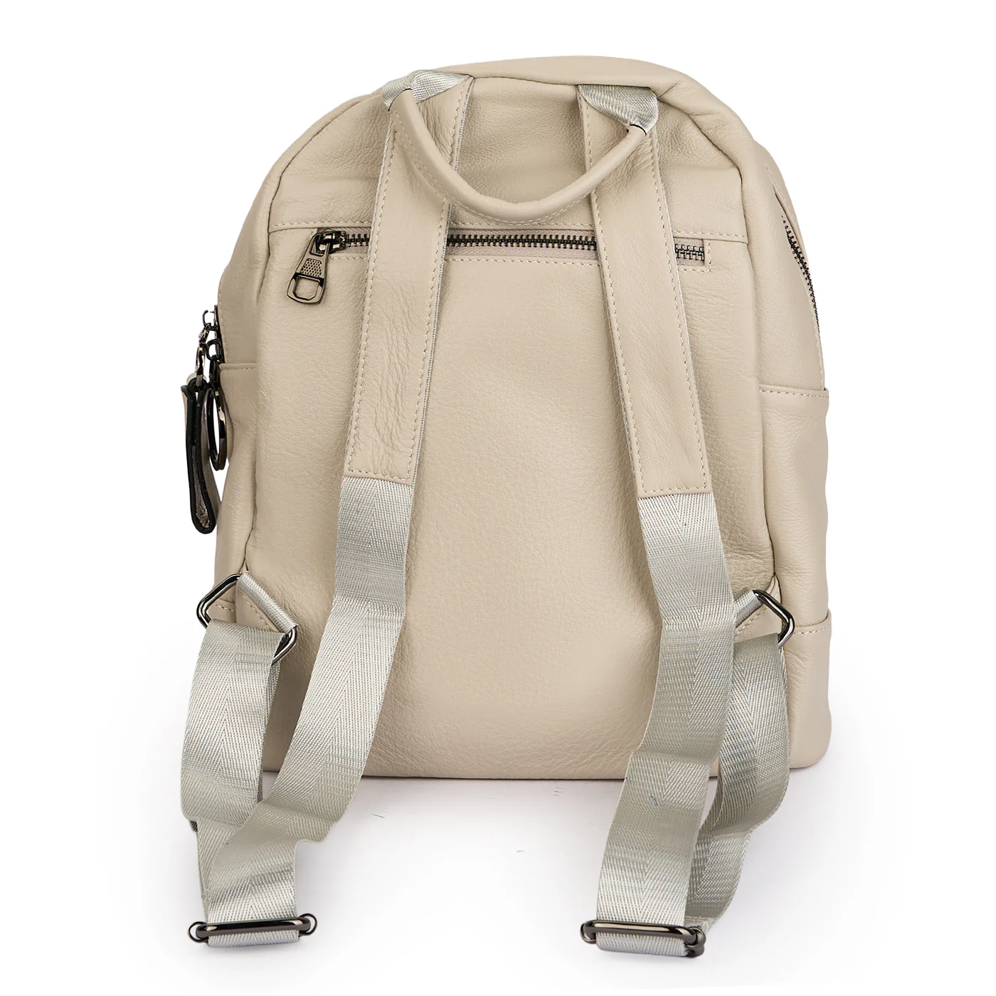 Rucsac din piele naturala alba 21408 - Image 2