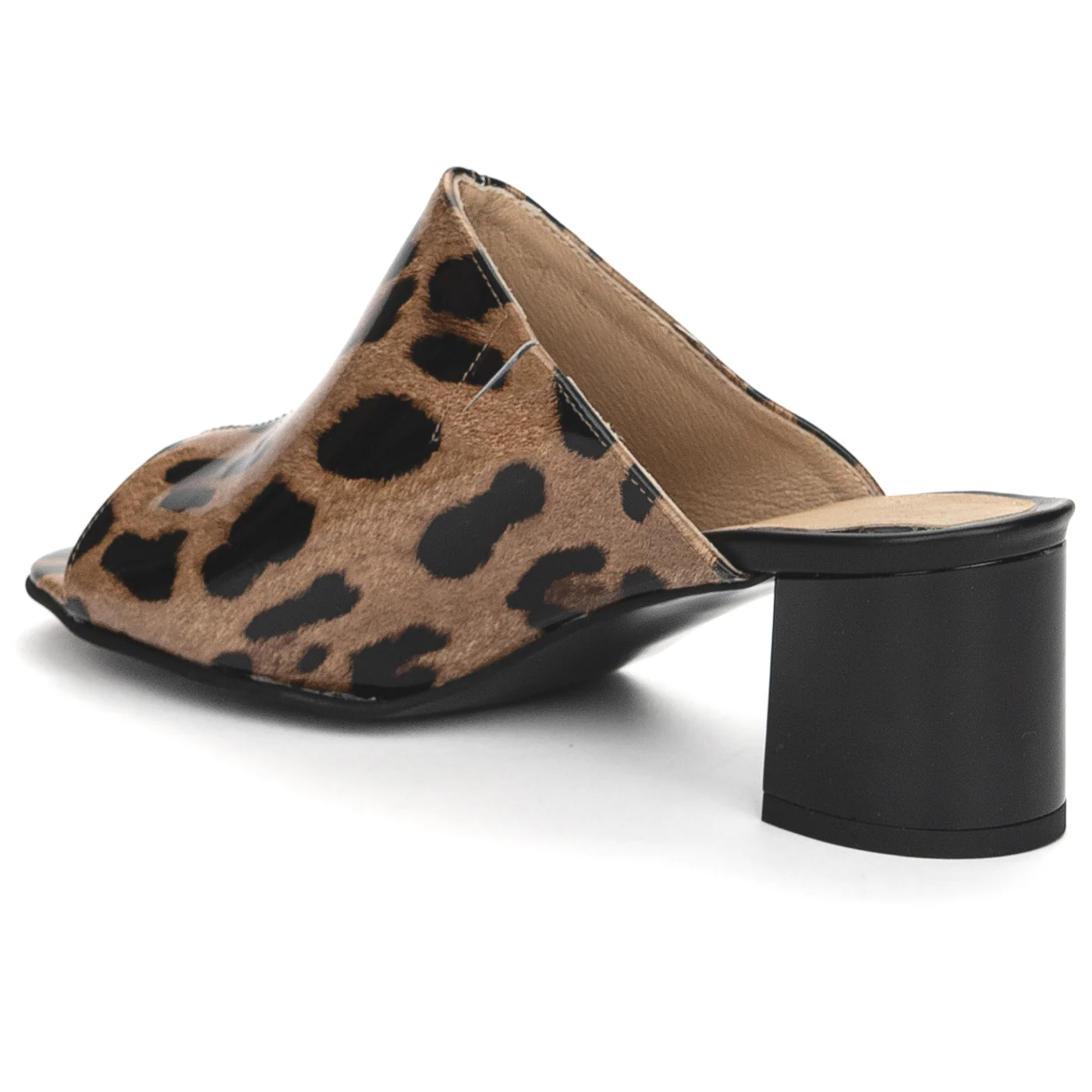 Saboti dama din piele naturala multicolor cu toc 5.5 cm 13857 - Image 2