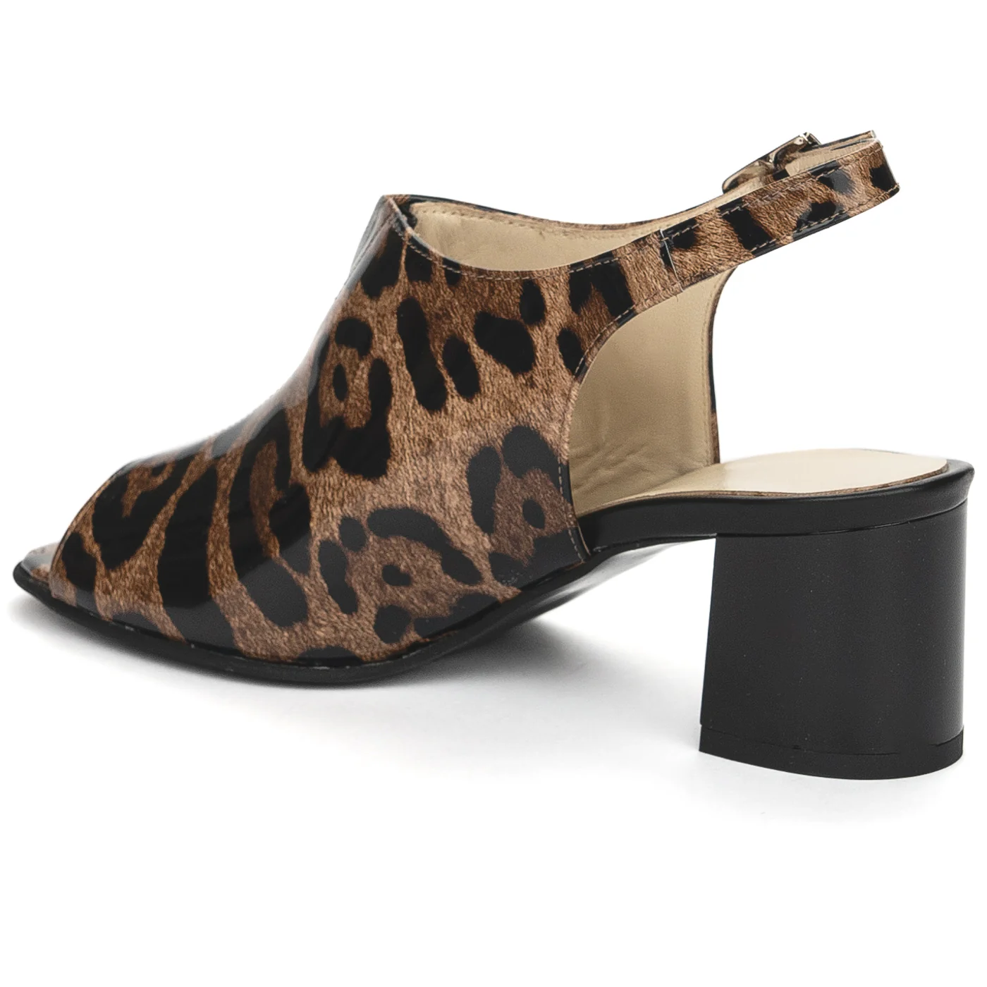 Saboti dama din piele naturala multicolor cu toc 5.5 cm 13858 - Image 2