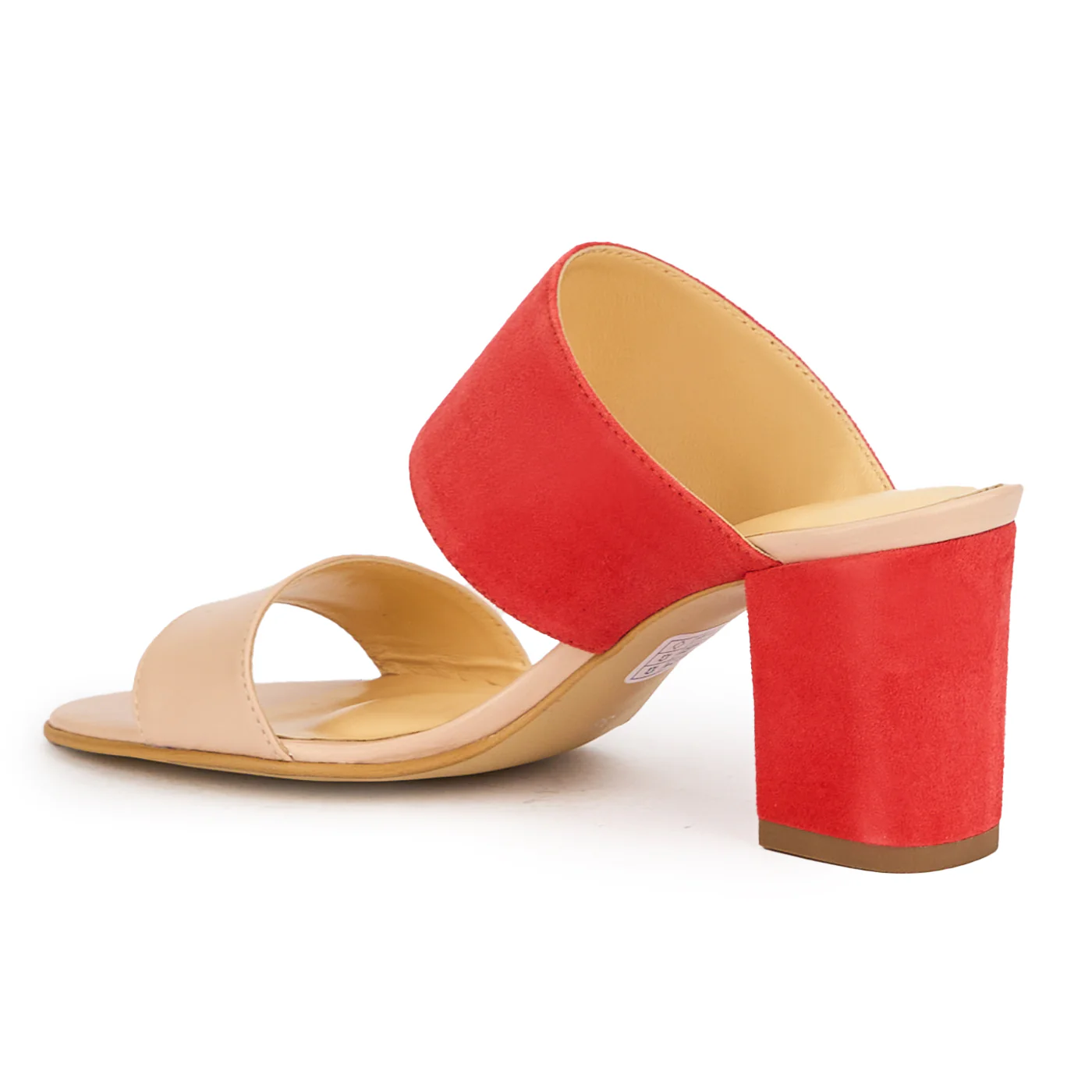 Saboti dama din piele naturala multicolor cu toc 7 cm 16226 - Image 2