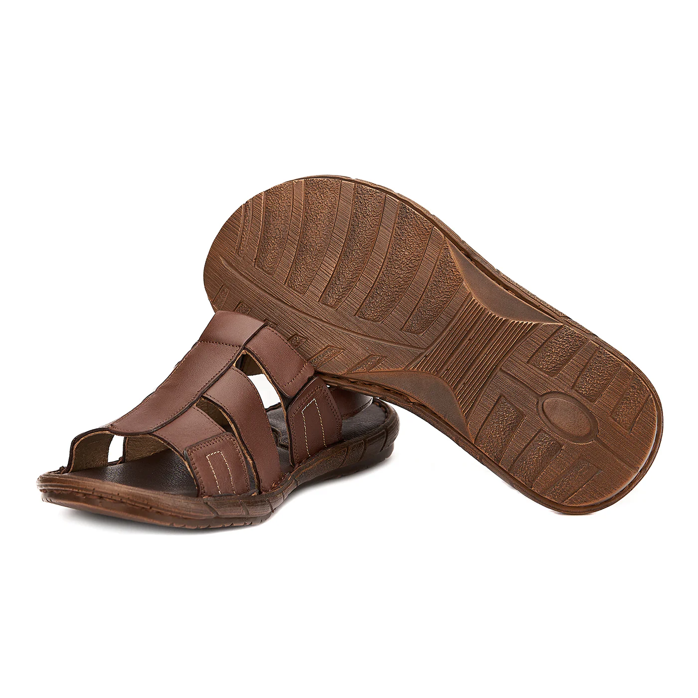 Sandale barbati confort din piele naturala maro 0155 - Image 3
