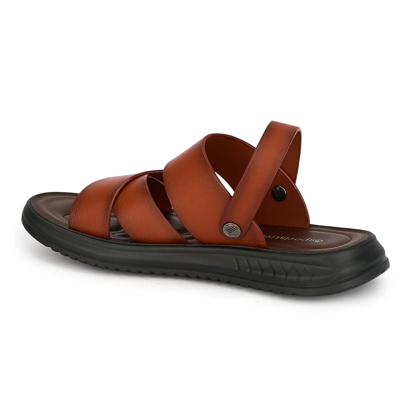 Sandale barbati din piele naturala maro 20167 - Image 3
