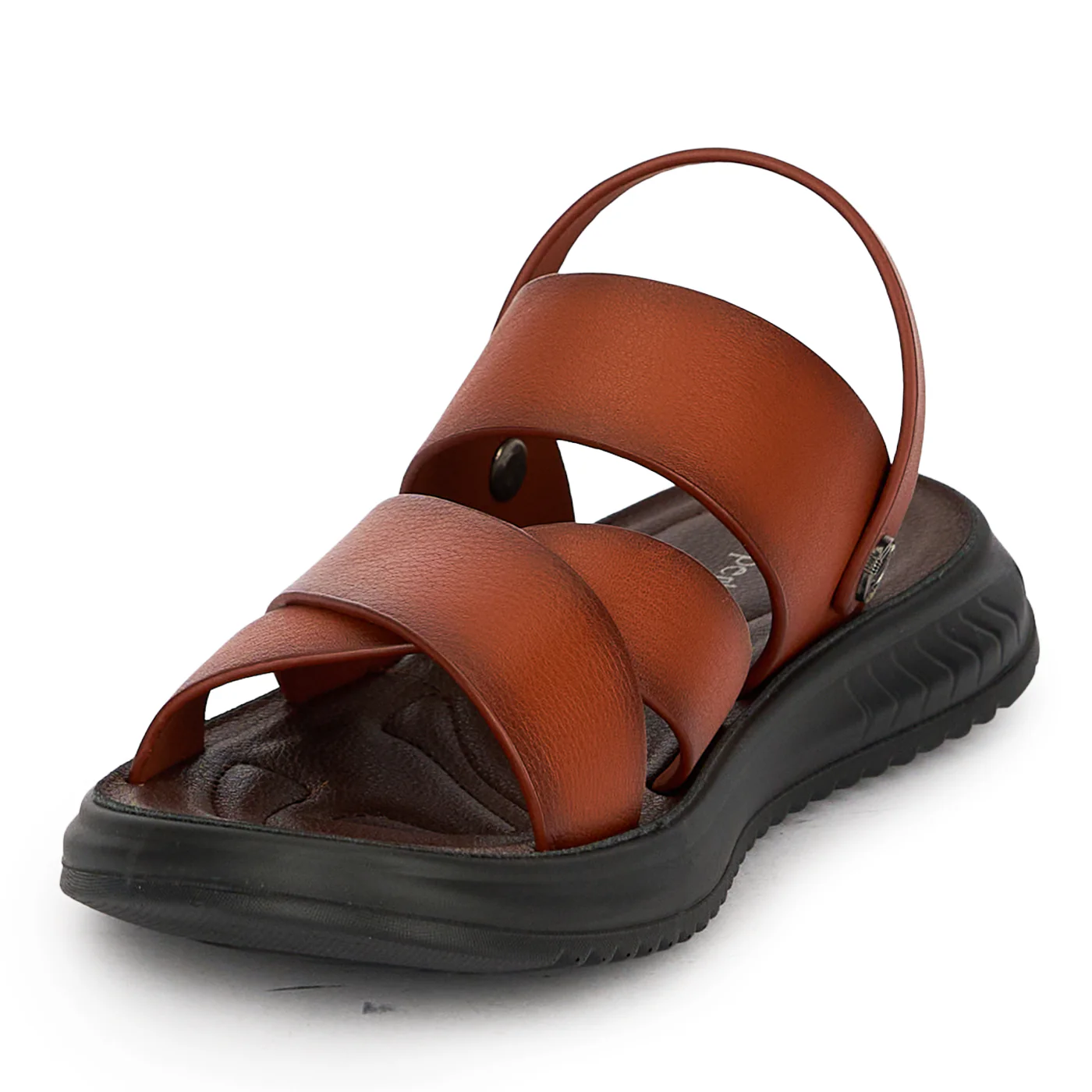 Sandale barbati din piele naturala maro 20167 - Image 4