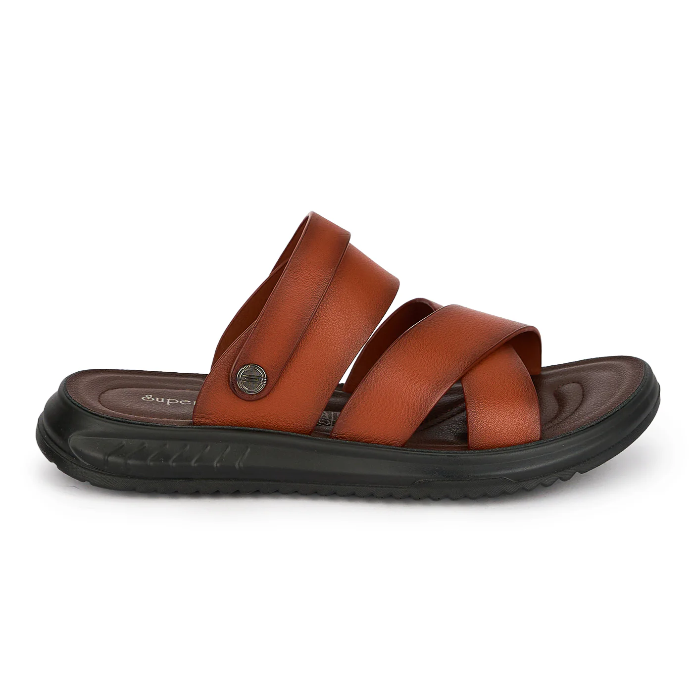 Sandale barbati din piele naturala maro 20167 - Image 5