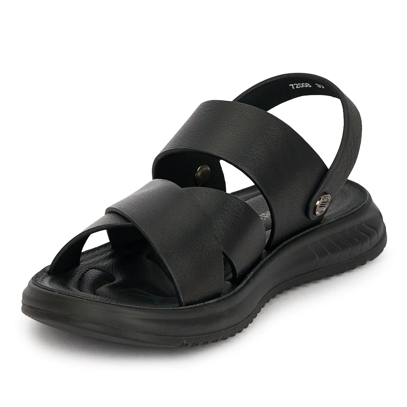 Sandale barbati din piele naturala neagra 20166 - Image 4