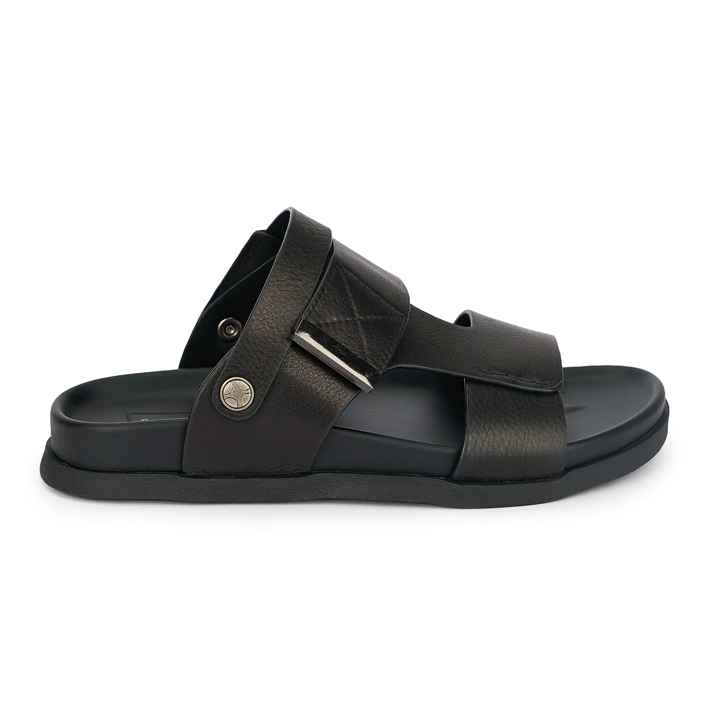 Sandale barbati din piele naturala neagra 20174 - Image 2