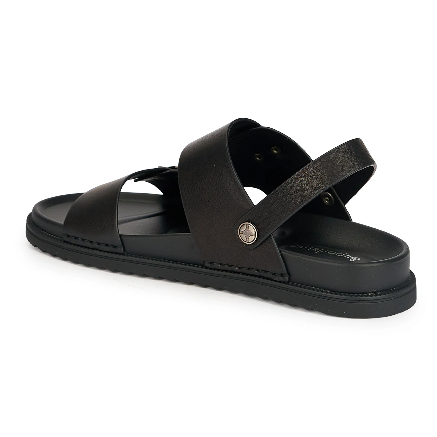 Sandale barbati din piele naturala neagra 20177 - Image 3