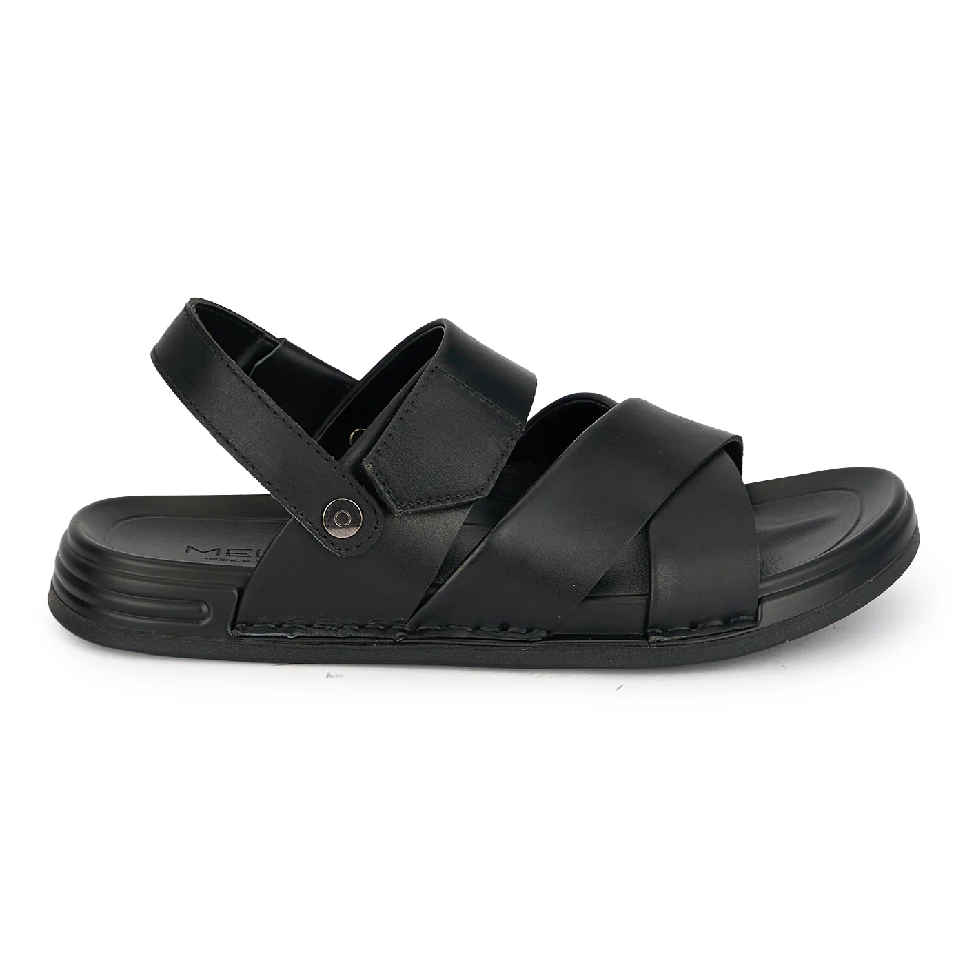 Sandale barbati din piele naturala neagra 20178