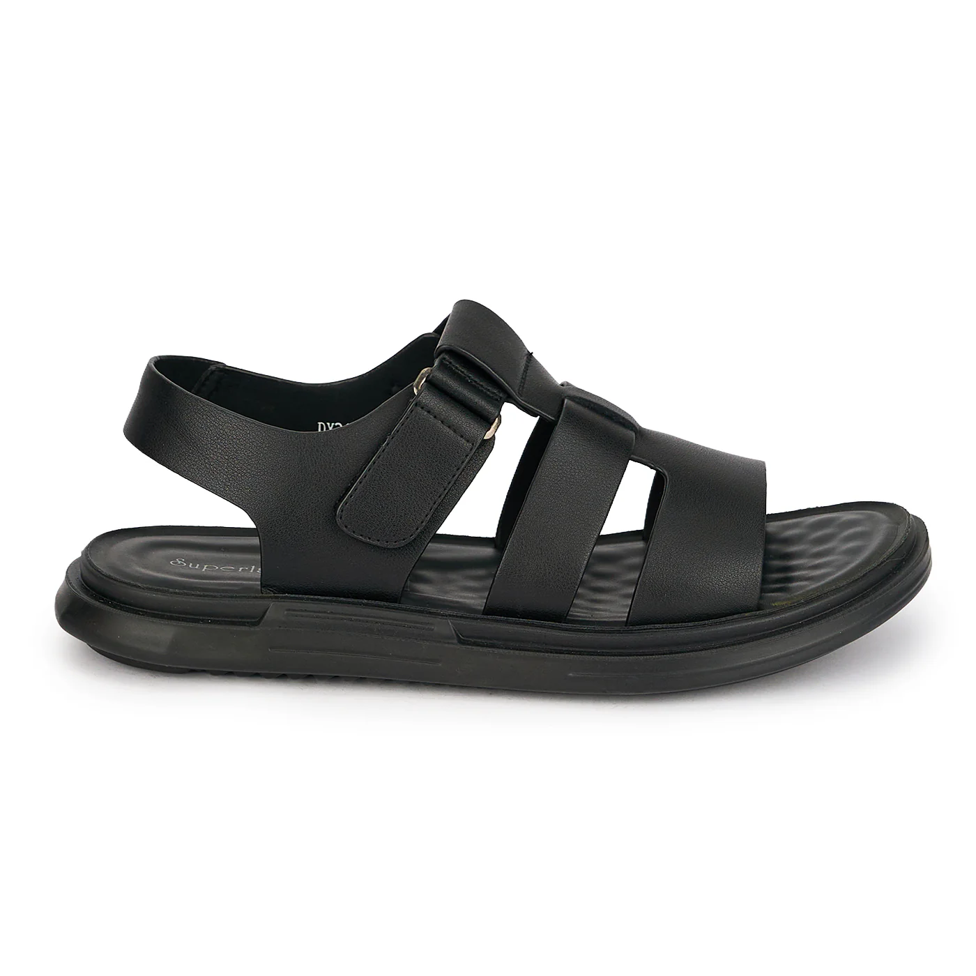 Sandale barbati din piele naturala neagra 20180