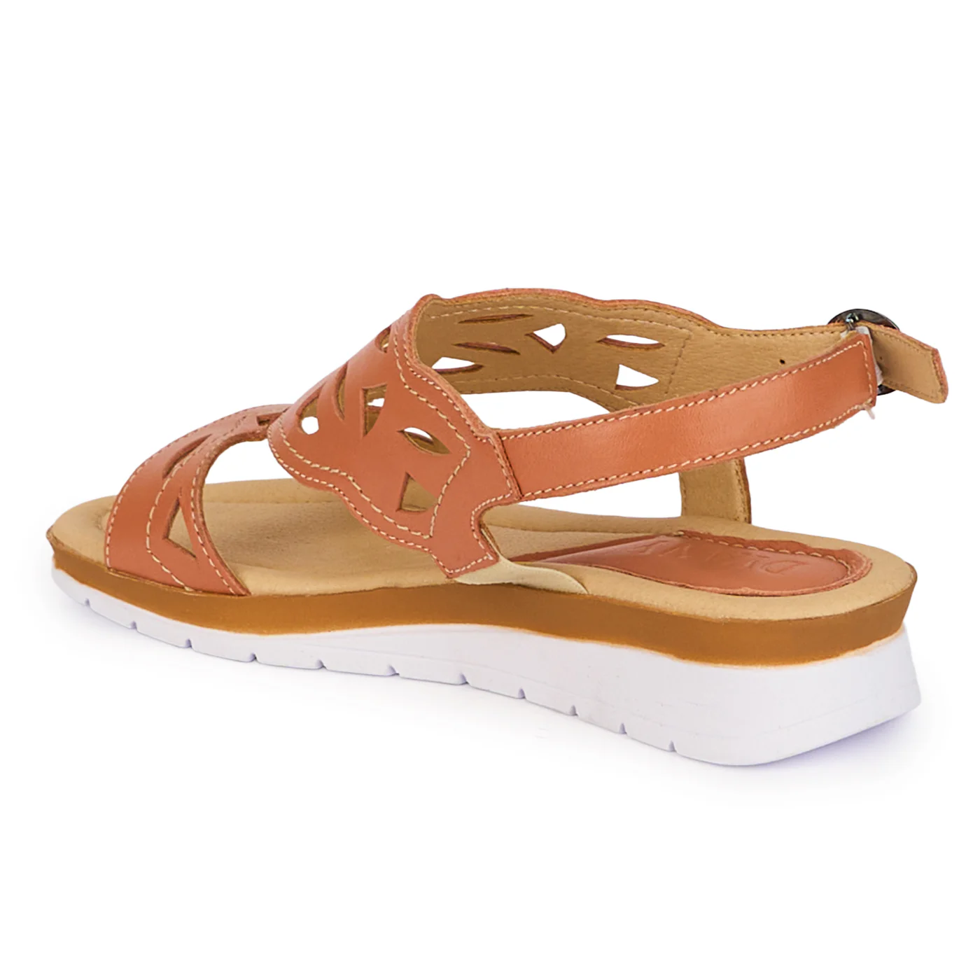 Sandale cu talpa joasa dama din piele naturala roz 18337 - Image 2