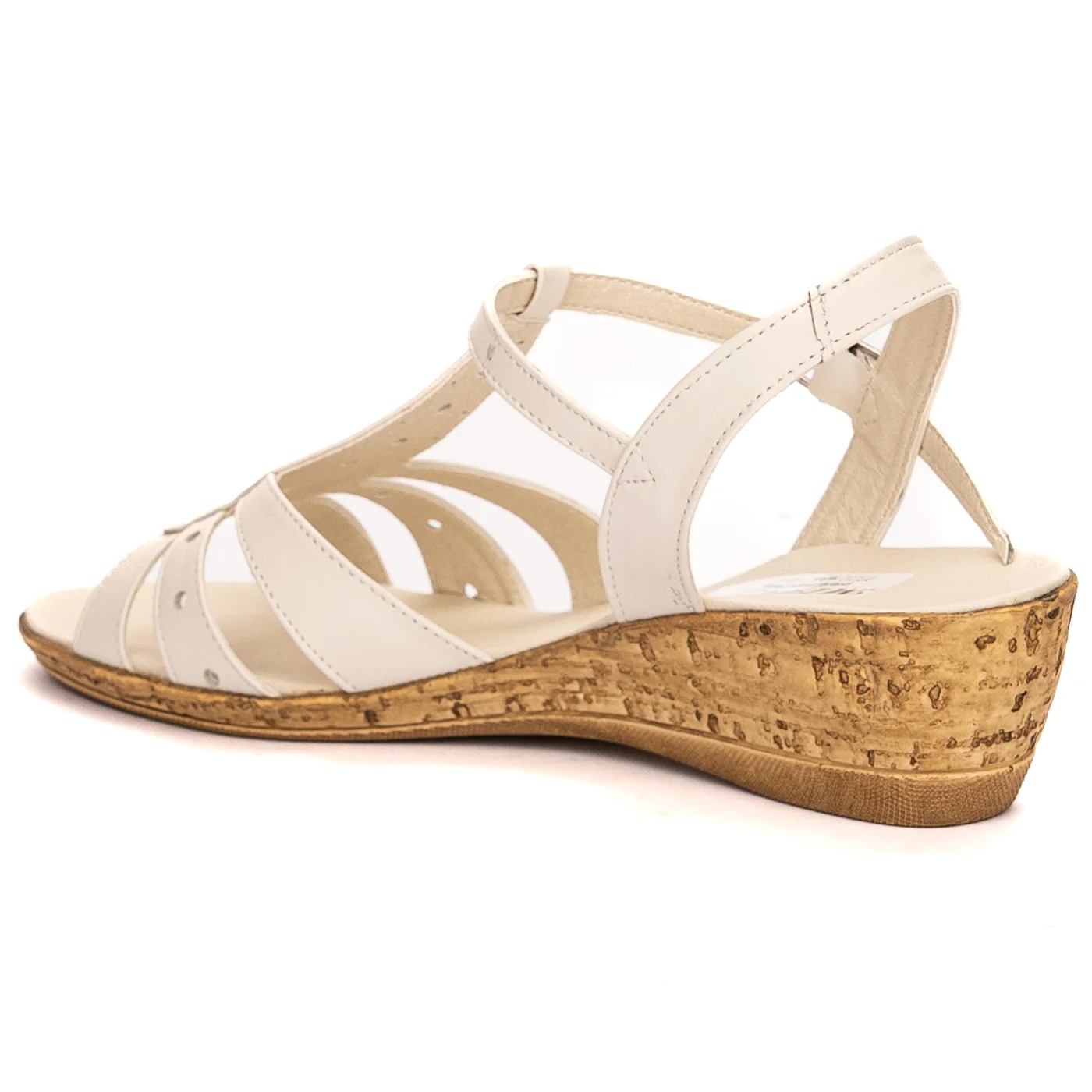 Sandale dama clasice din piele naturala bej 13520 - Image 2