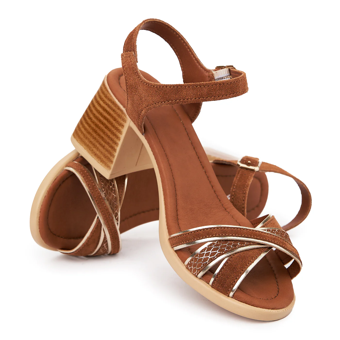 Sandale dama cu platforma din piele naturala 5567 - Image 3