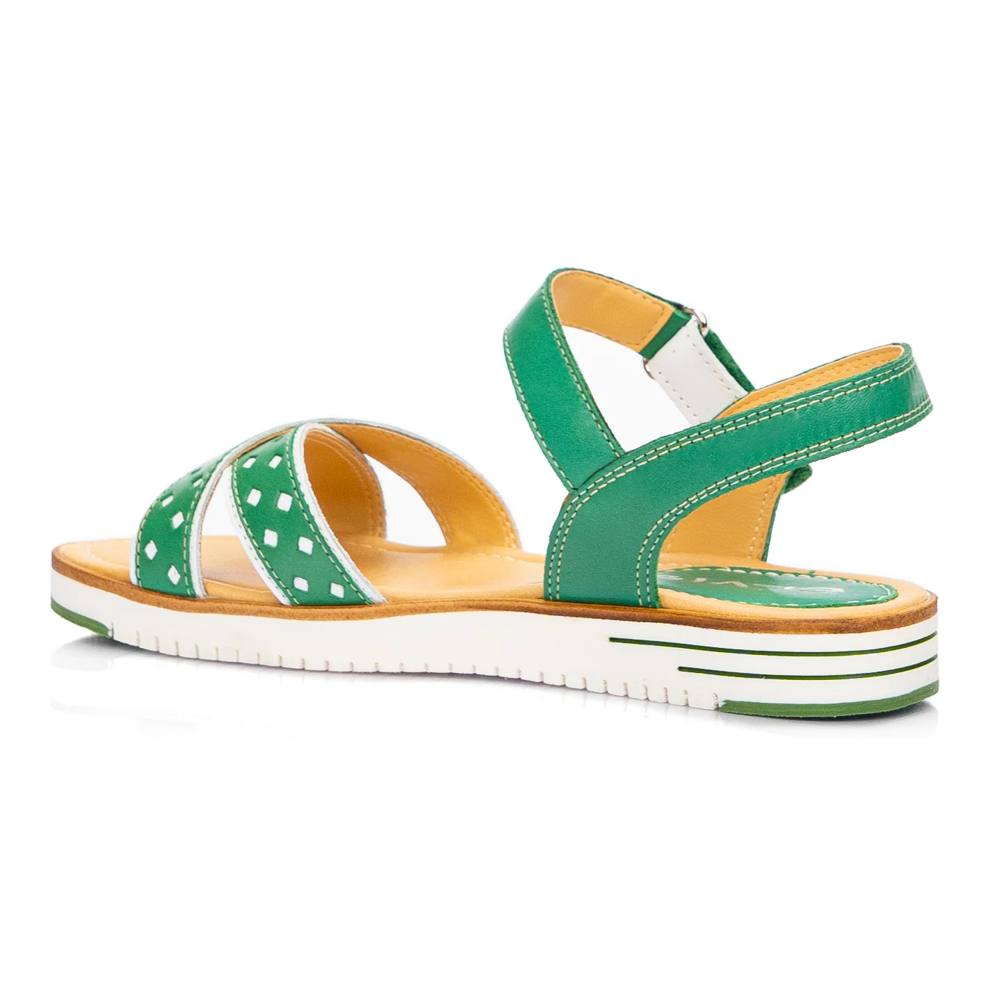 Sandale dama cu talpa joasa din piele naturala 2615 - Image 5