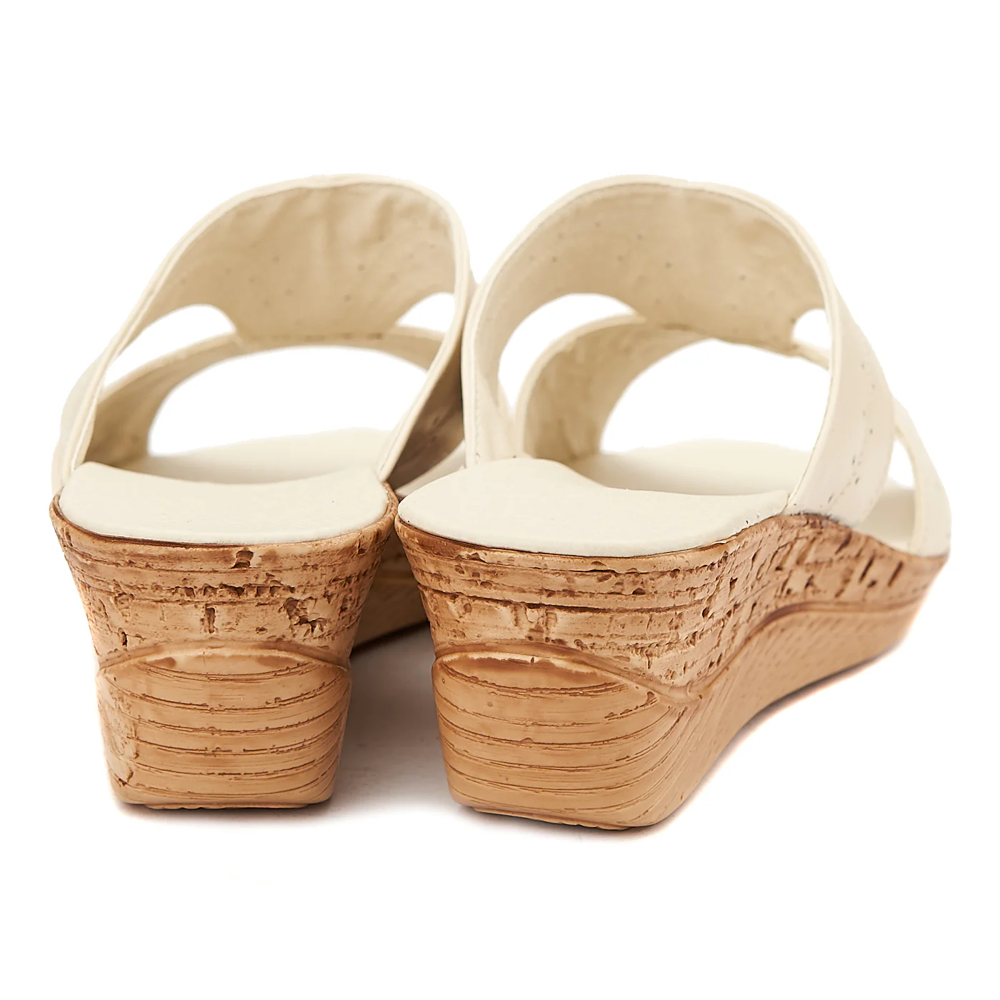 Sandale dama din piele crem cu platforma 2054 - Image 2