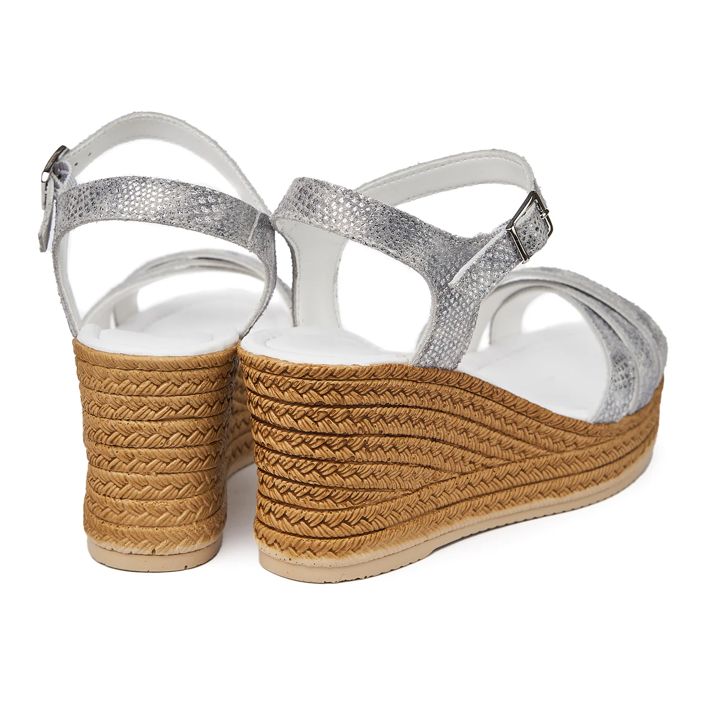 Sandale dama din piele gri cu platforma 2399 - Image 2