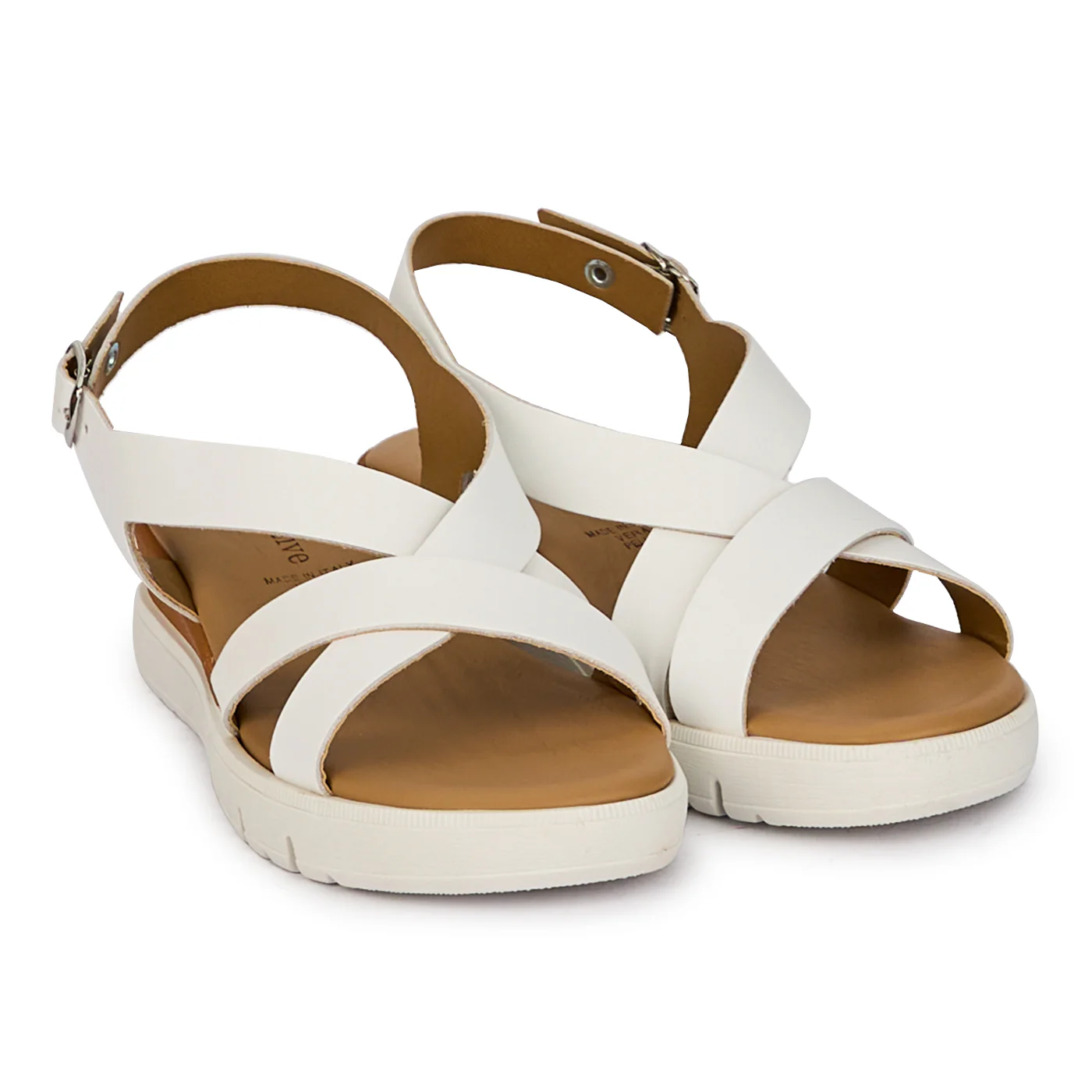 Sandale dama din piele naturala alba cu platforma 4 cm 18345 - Image 4