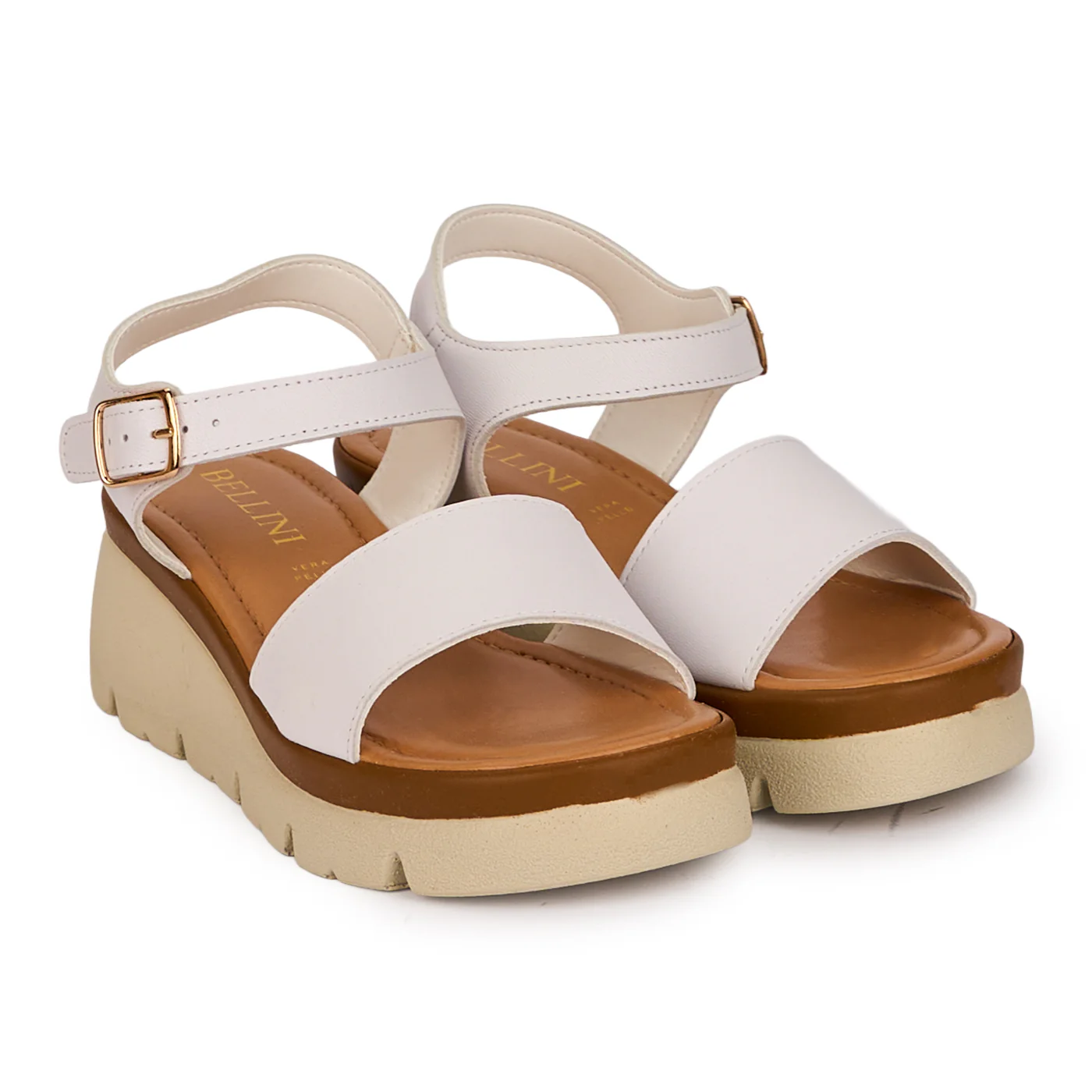 Sandale dama din piele naturala alba cu platforma 5 cm 18576 - Image 4