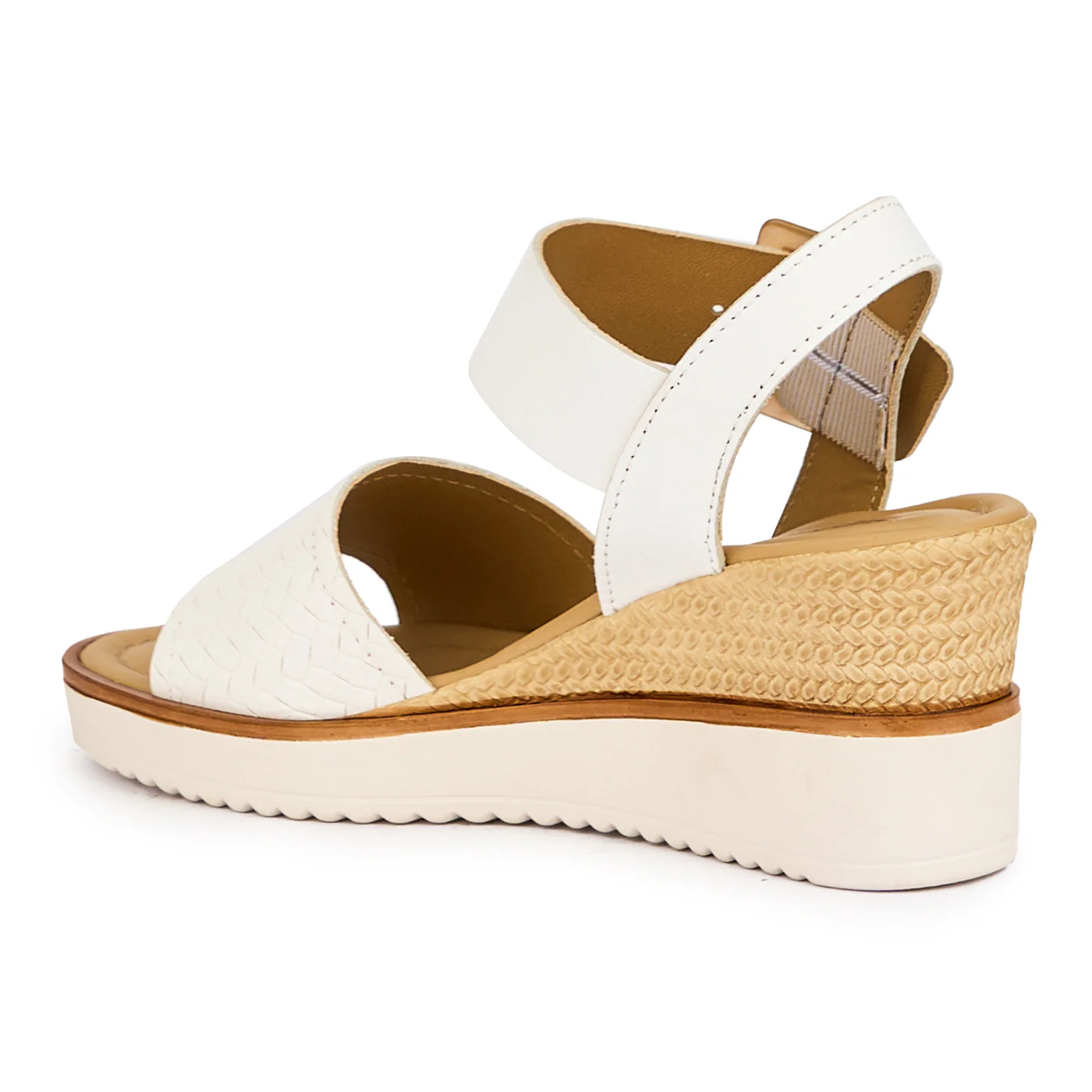 Sandale dama din piele naturala alba cu platforma 7 cm 16124 - Image 2