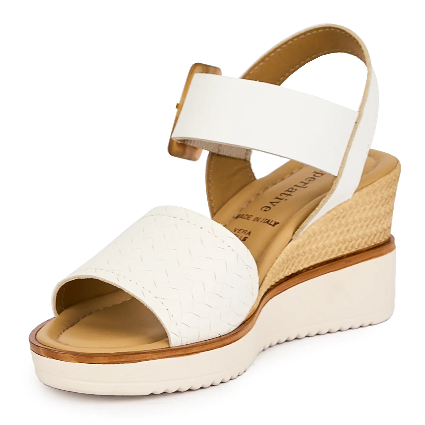Sandale dama din piele naturala alba cu platforma 7 cm 16124 - Image 4
