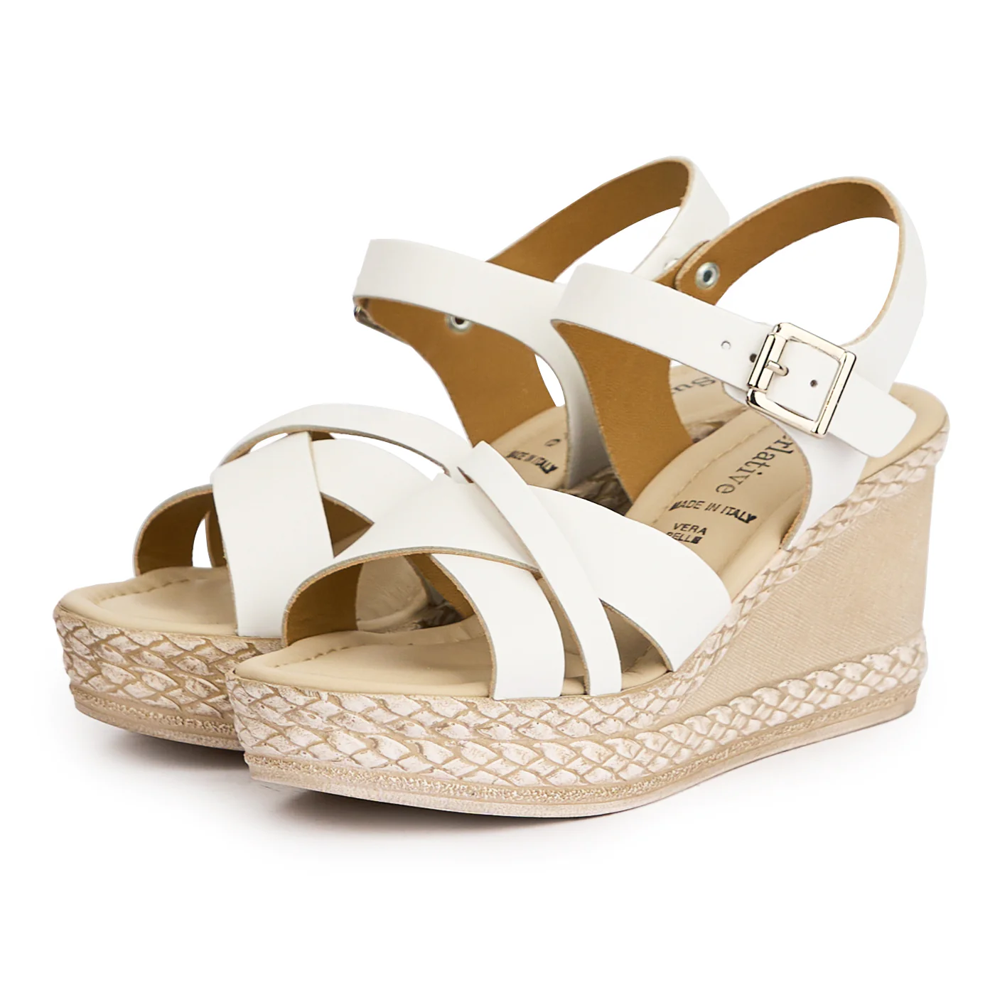 Sandale dama din piele naturala alba cu platforma 8 cm 16142 - Image 3