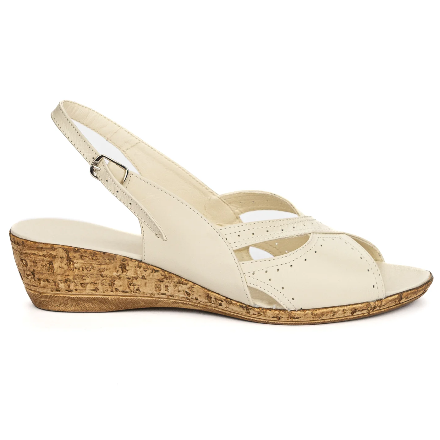 Sandale dama din piele naturala bej 13749