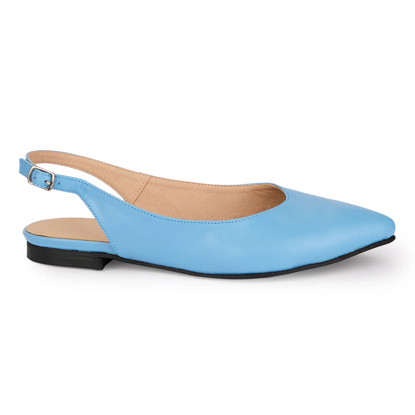 Sandale dama din piele naturala bleu 18488