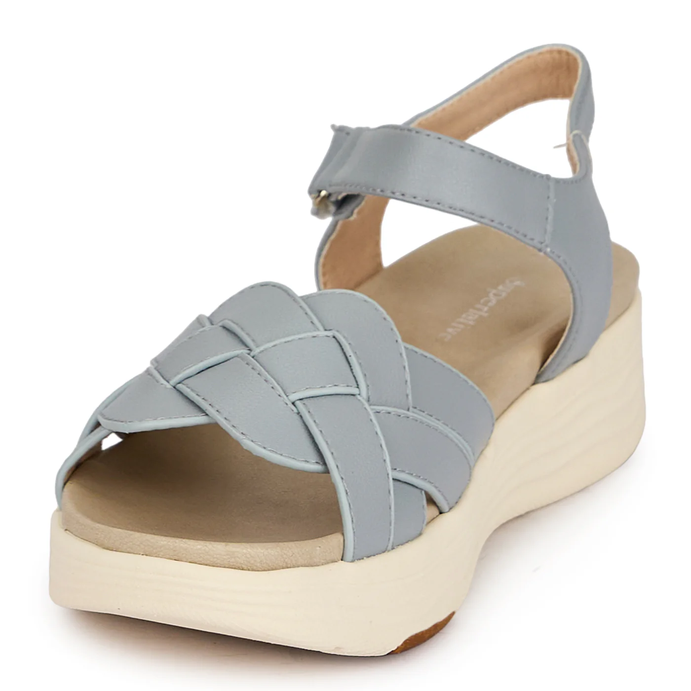 Sandale dama din piele naturala bleu 19734 - Image 3