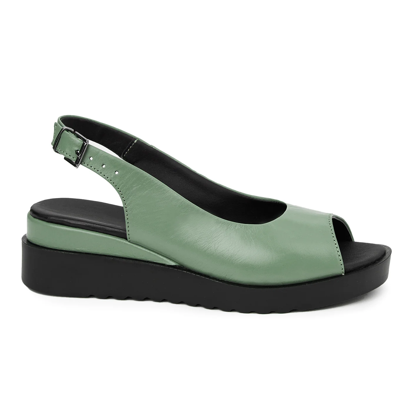 Sandale dama din piele naturala cu platforma 5 cm 18566