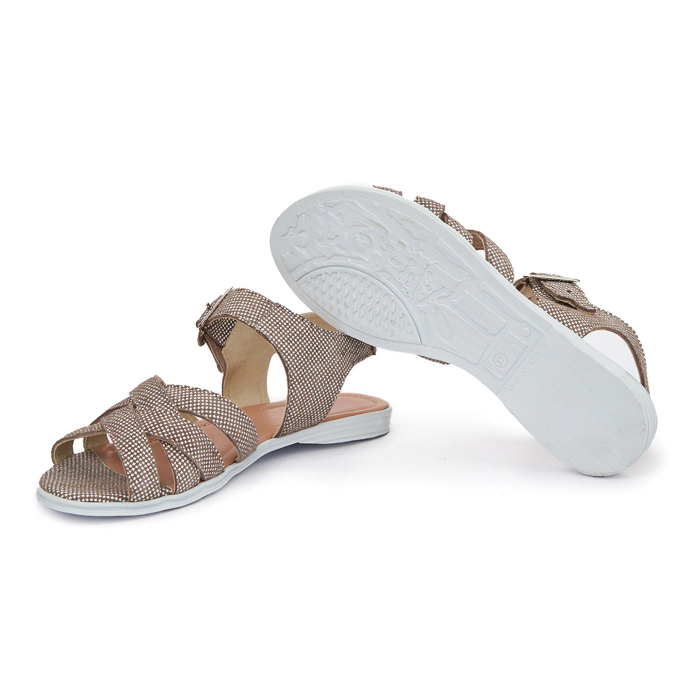 Sandale dama din piele naturala fara toc 2486 - Image 3