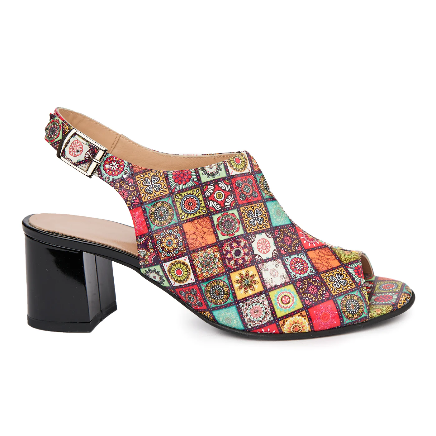 Sandale dama din piele naturala model geometric 5439