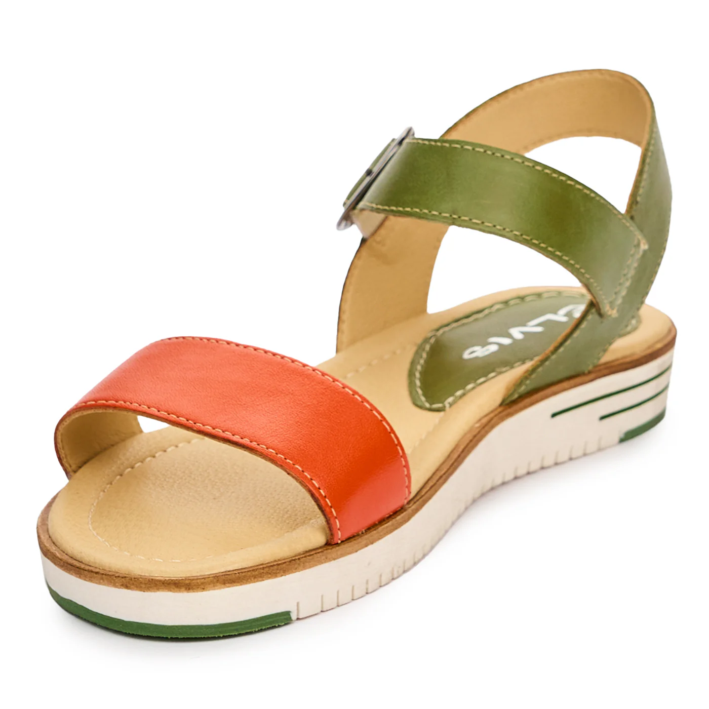 Sandale dama din piele naturala multicolor 13079 - Image 3